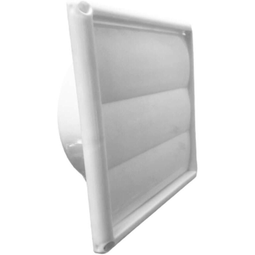 Oicota White Plastic Air Vent 3 Flaps Wall Duct Ventilation Grille Cover, Size-6-Inch (Vent 6C)