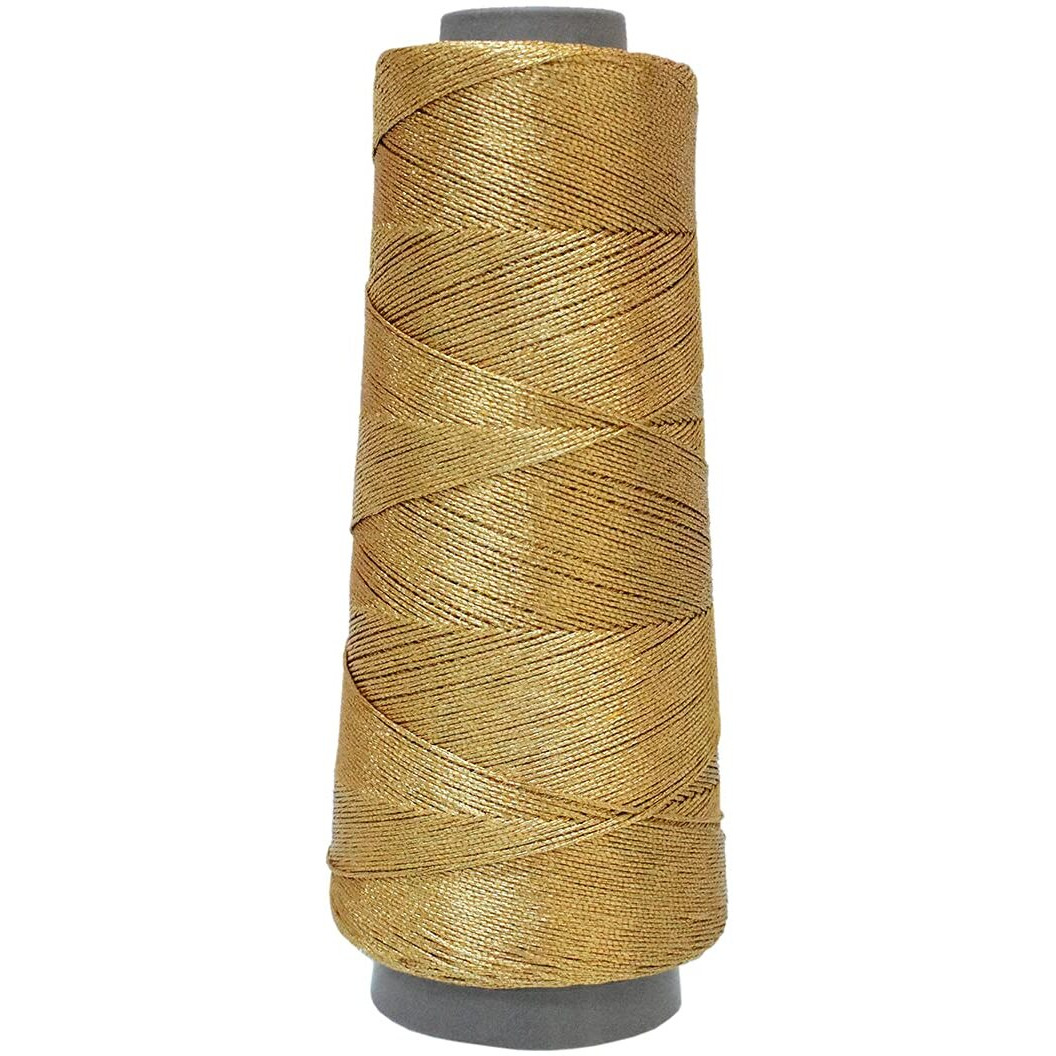 Embroiderymaterial Metallic Zari Thread, Gold, 0.5Mm, 274M/30G, Machine-Safe, Ideal For Jewellery, Aari Work & Embroidery