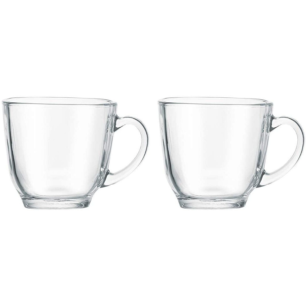 Markques Teaware Glass Cup For Green Tea, Herbal Tea, Coffee (Transparent, Clear, 200 Ml) 2 Pieces