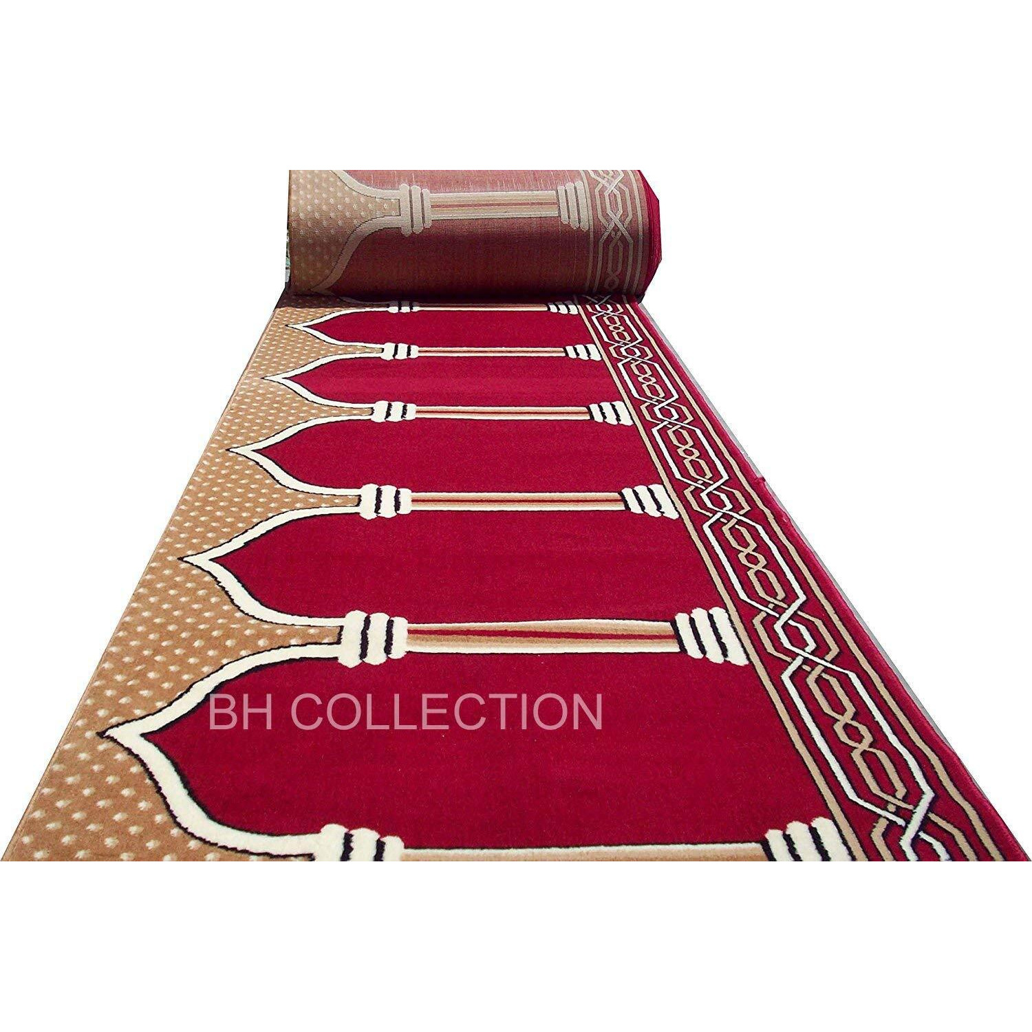 Bh Collection Janamaz Rolls For Masjid (Mosque) & Gallery Runner Carpet With 0.5 Inch Thickness 4X12 Feet