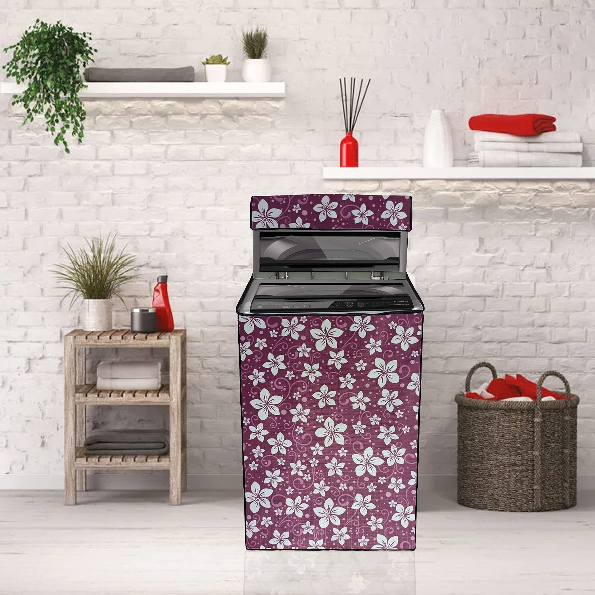 Star Weaves Washing Machine Cover For Samsung 6.5 Kg Fully-Automatic Top Loading Washing Machine (Wa65A4002Vs|Tl,Imperial Silver,Center Jet Technology)|Polyester Washing Machine Cover,Kum112