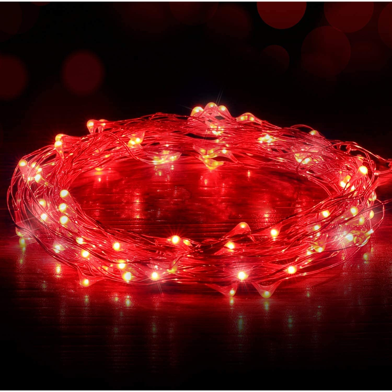 Mansaa M23 Usb Led String Light | 5 Meter 50 Leds | Red Color | Usb Operated | Home Decor Led Light