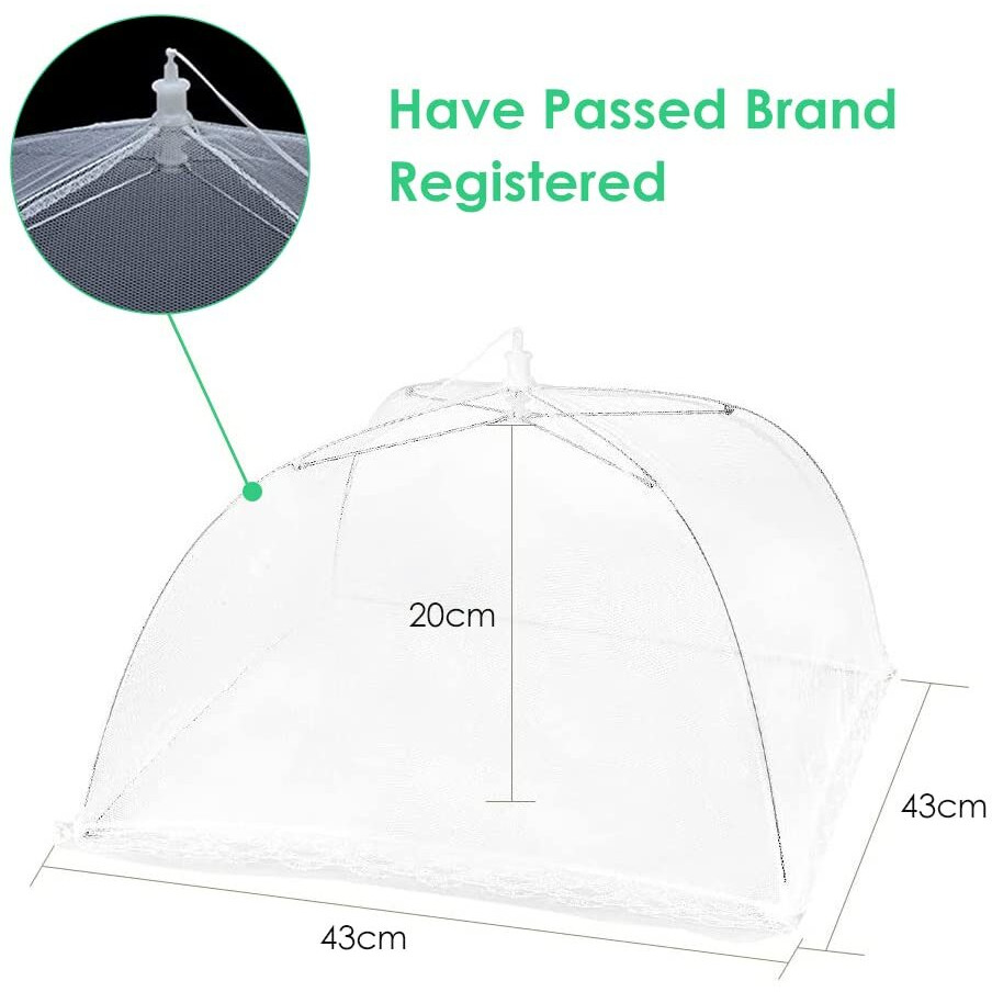 Hasthip Food Cover Tents, 4 Pack 17 Inch Pop-Up Mesh Food Covers Tent Umbrella, Reusable And Collapsible Screen Net Protectors For Outdoors Parties Picnics Bbqs Keep Out Flies Bugs Mosquitoes