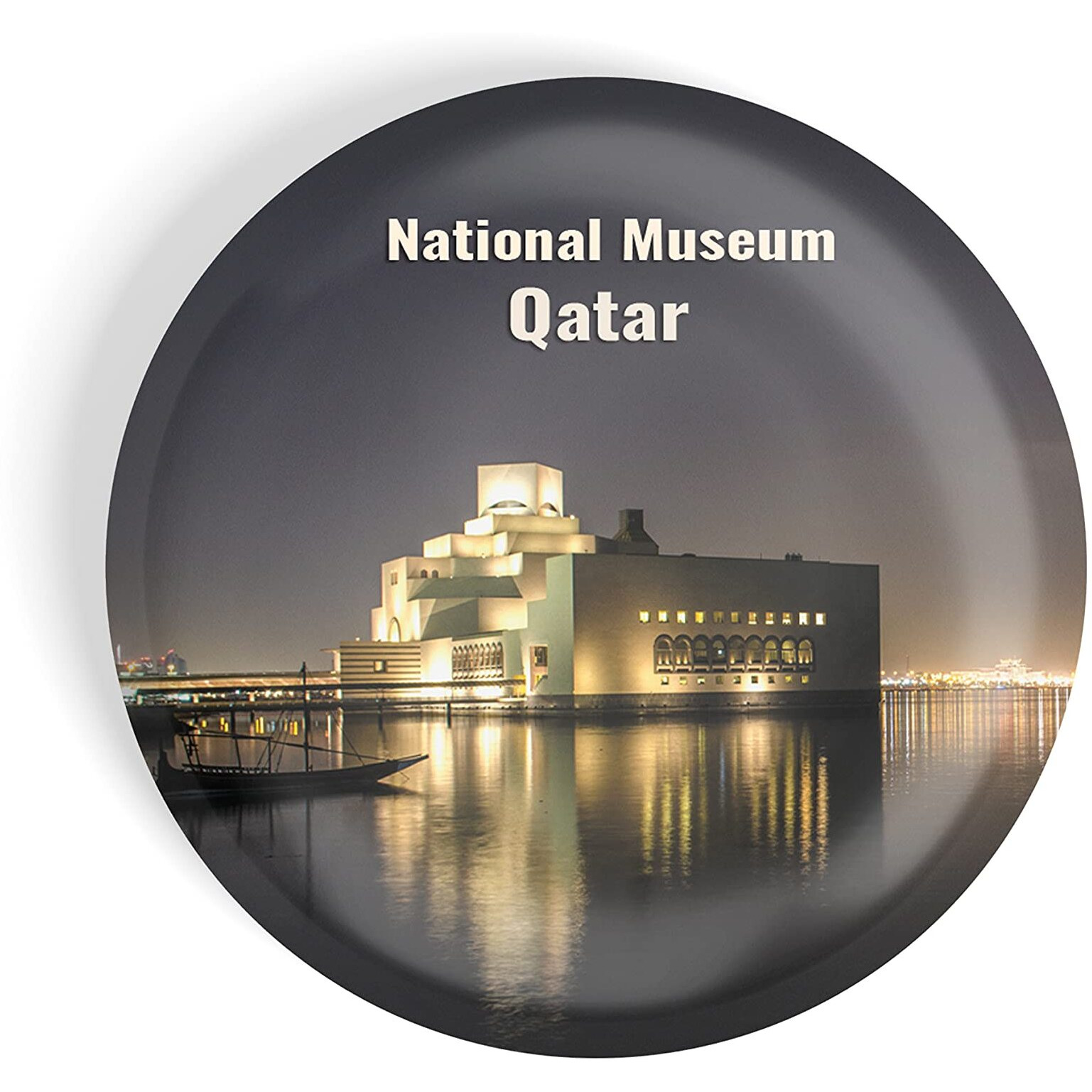 Dhcrafts Fridge Magnet Multicolor Famous Tourist Place National Museum Qatar Glossy Finish Design Pack Of 1