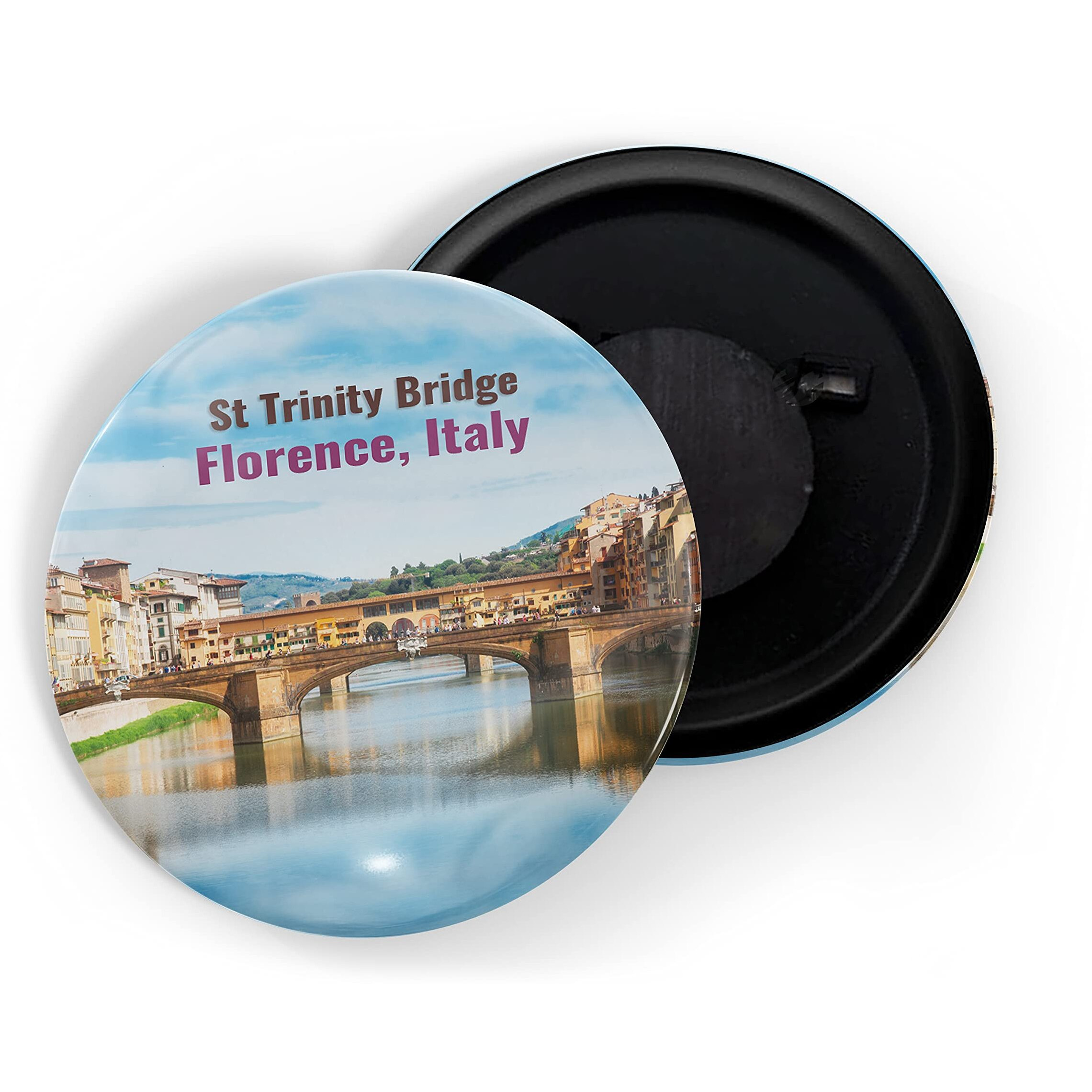 Dhcrafts Fridge Magnet Multicolor Famous Tourist Place St. Trinity Bridge Florence Italy Glossy Finish Design Pack Of 1