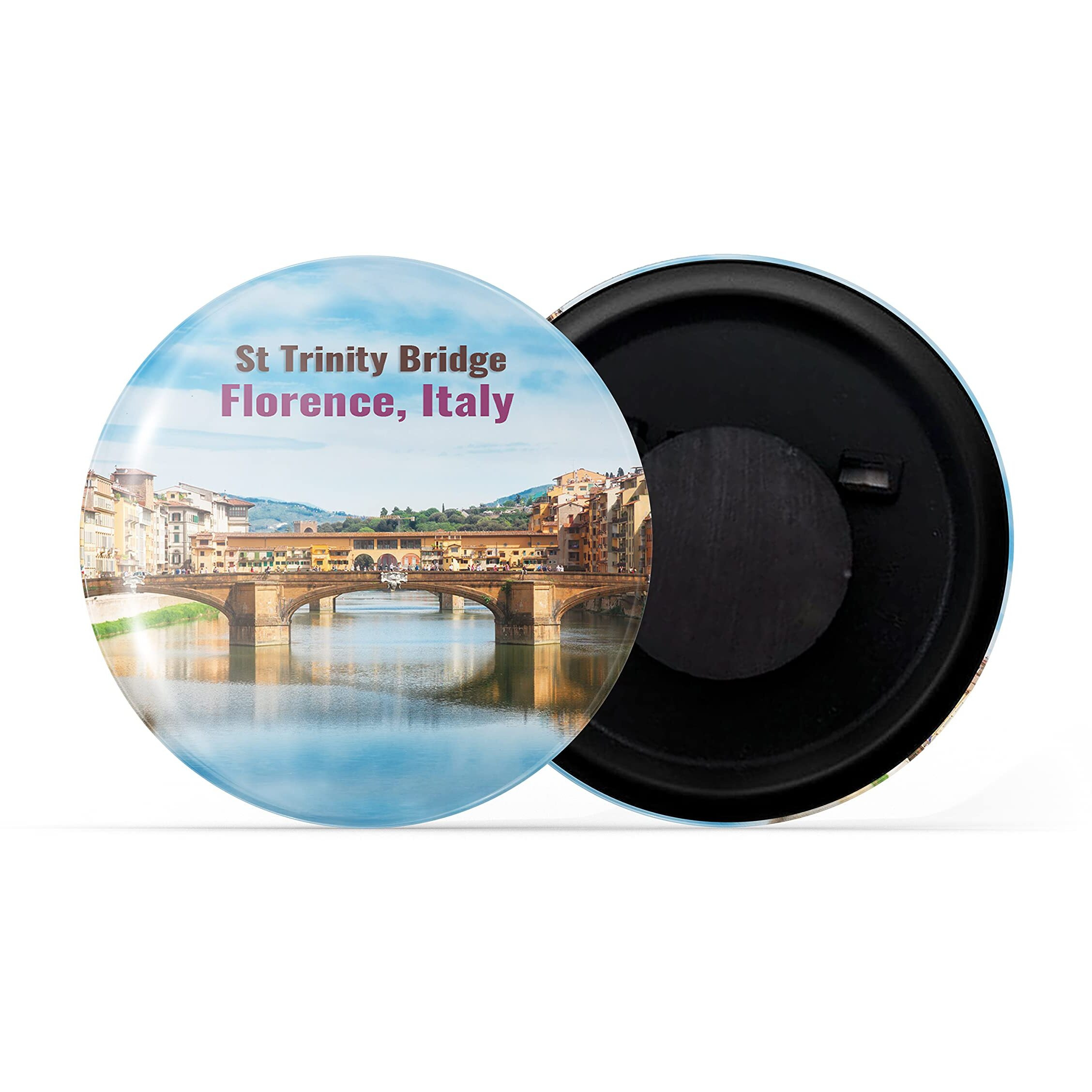 Dhcrafts Fridge Magnet Multicolor Famous Tourist Place St. Trinity Bridge Florence Italy Glossy Finish Design Pack Of 1