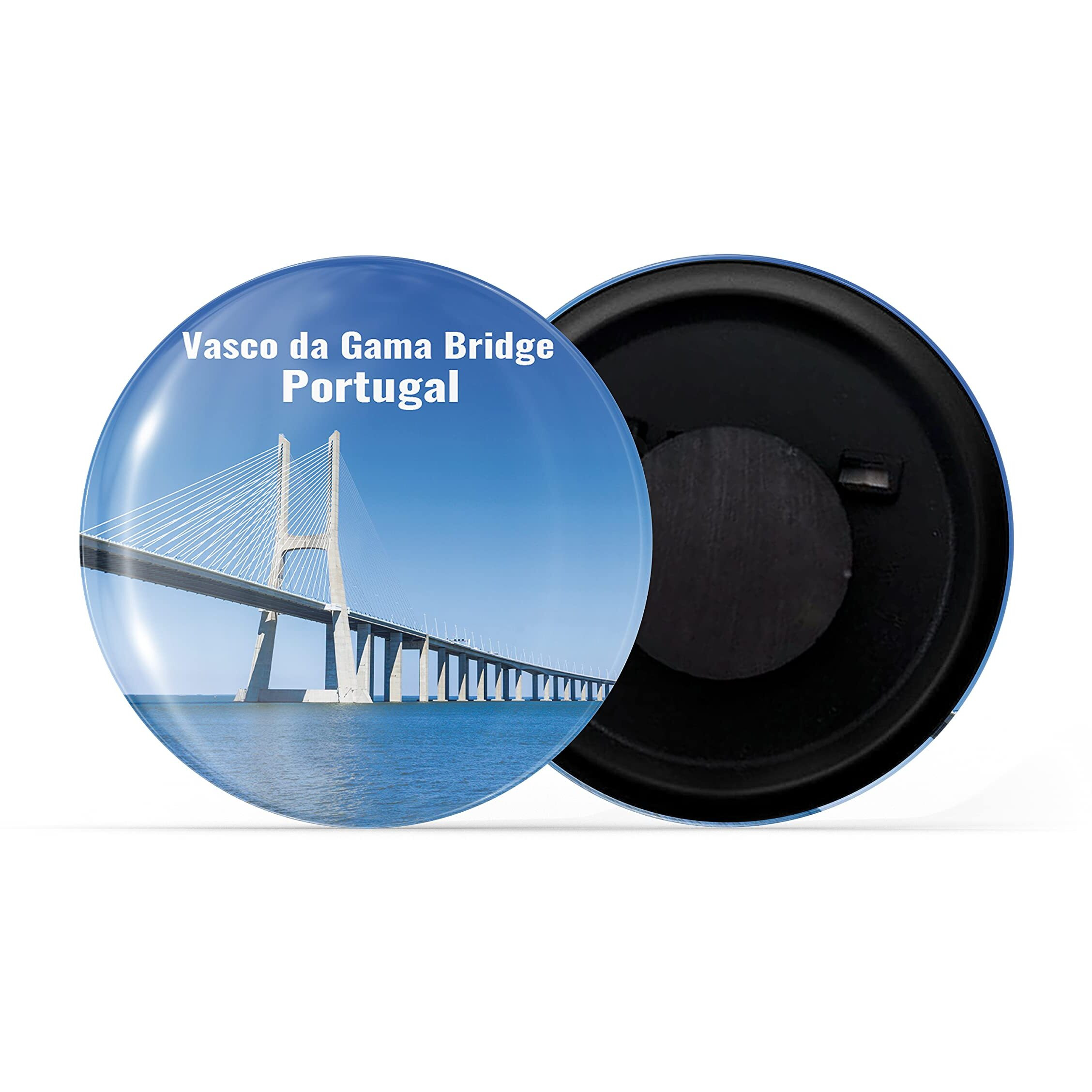 Dhcrafts Fridge Magnet Multicolor Famous Tourist Place Vasco Da Gama Bridge Portugal Glossy Finish Design Pack Of 1