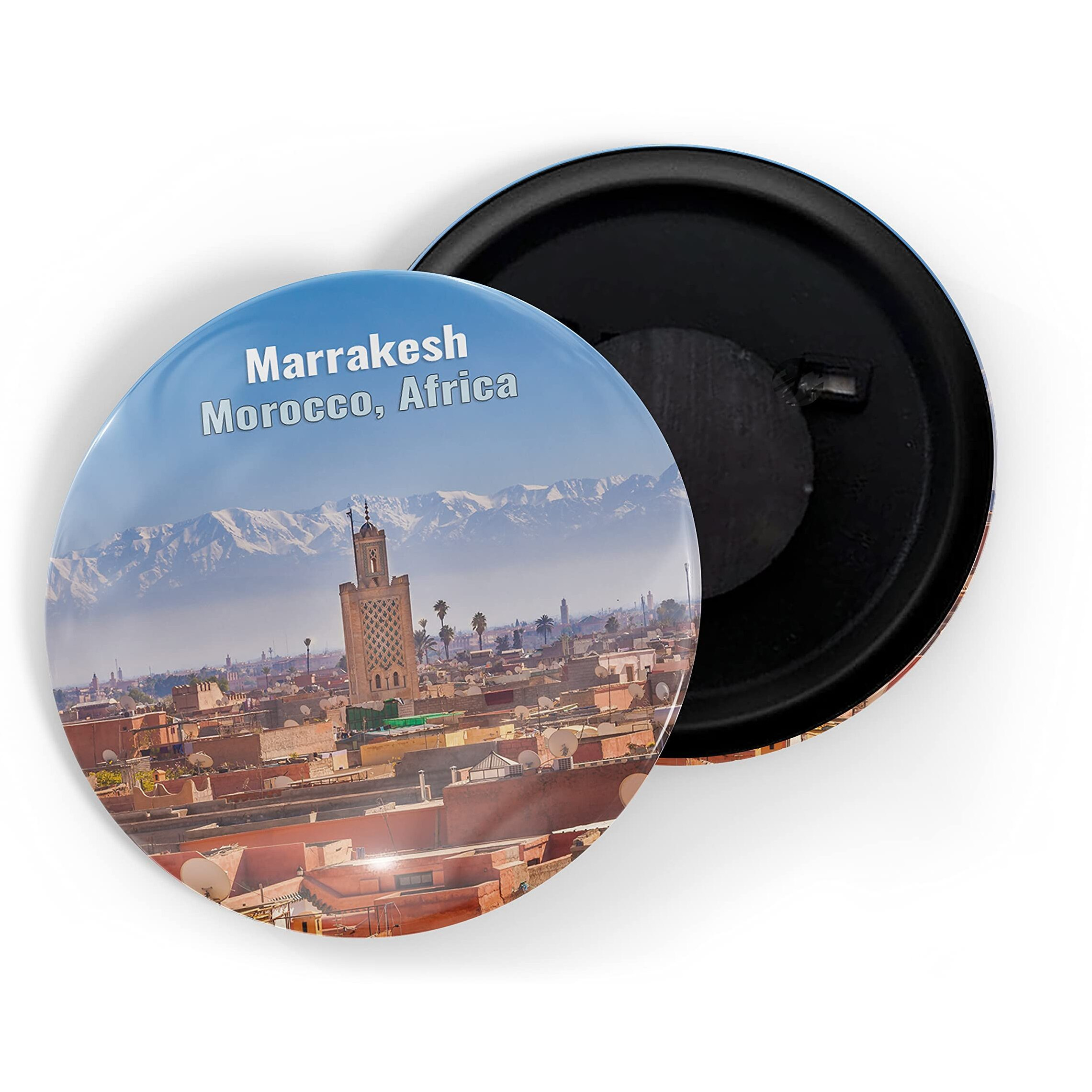 Dhcrafts Fridge Magnet Multicolor Famous Tourist Place Marrakesh Morocco, Africa Glossy Finish Design Pack Of 1