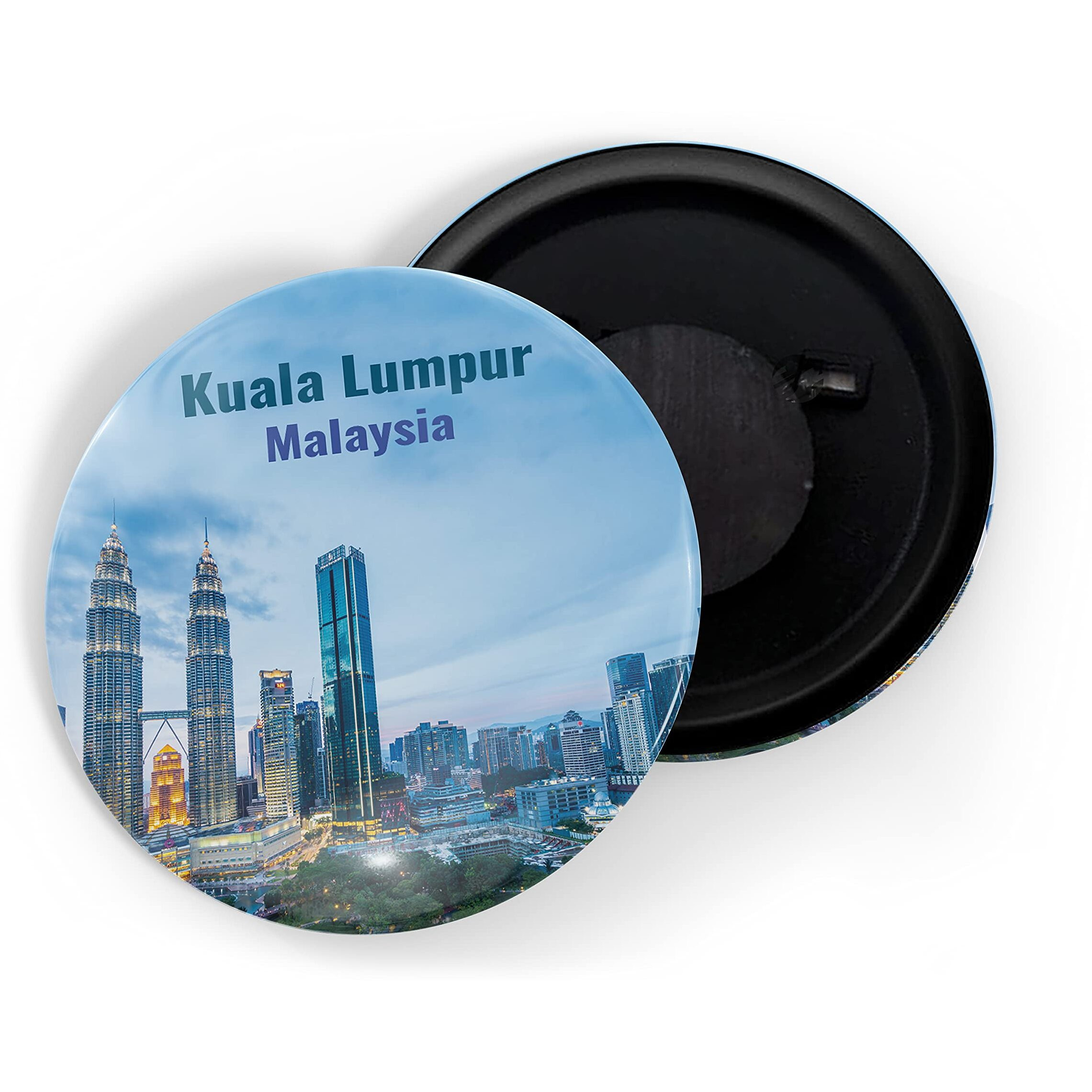 Dhcrafts Fridge Magnet Multicolor Famous Tourist Place Kuala Lumpur Malaysia D1 Glossy Finish Design Pack Of 1