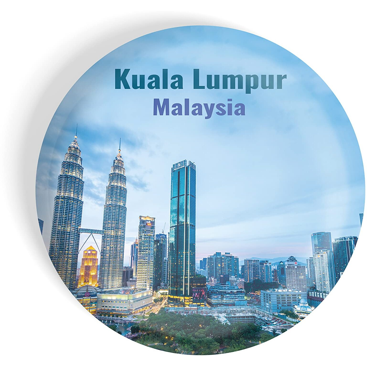 Dhcrafts Fridge Magnet Multicolor Famous Tourist Place Kuala Lumpur Malaysia D1 Glossy Finish Design Pack Of 1