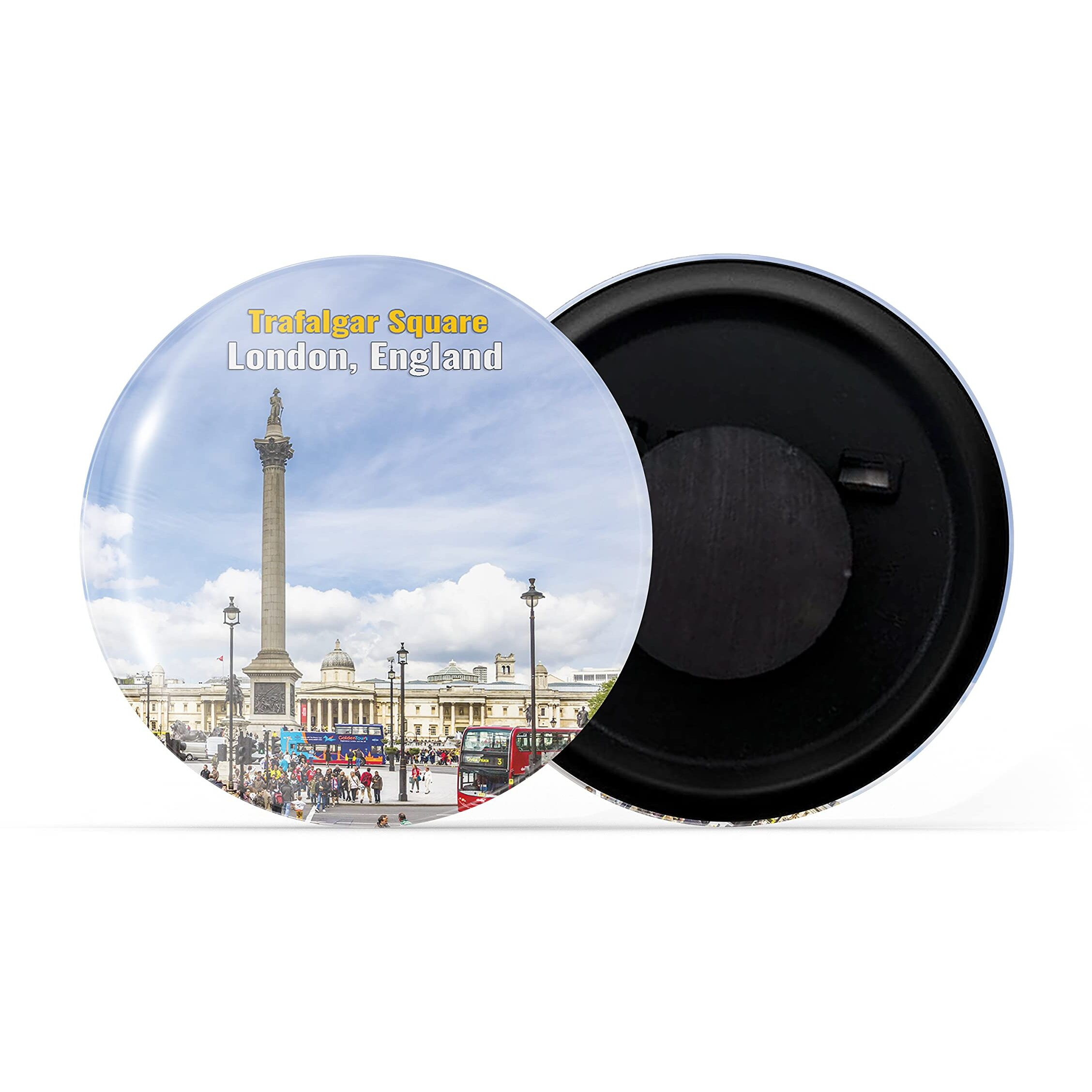 Dhcrafts Fridge Magnet Multicolor Famous Tourist Place Trafalgar Square London, England Glossy Finish Design Pack Of 1