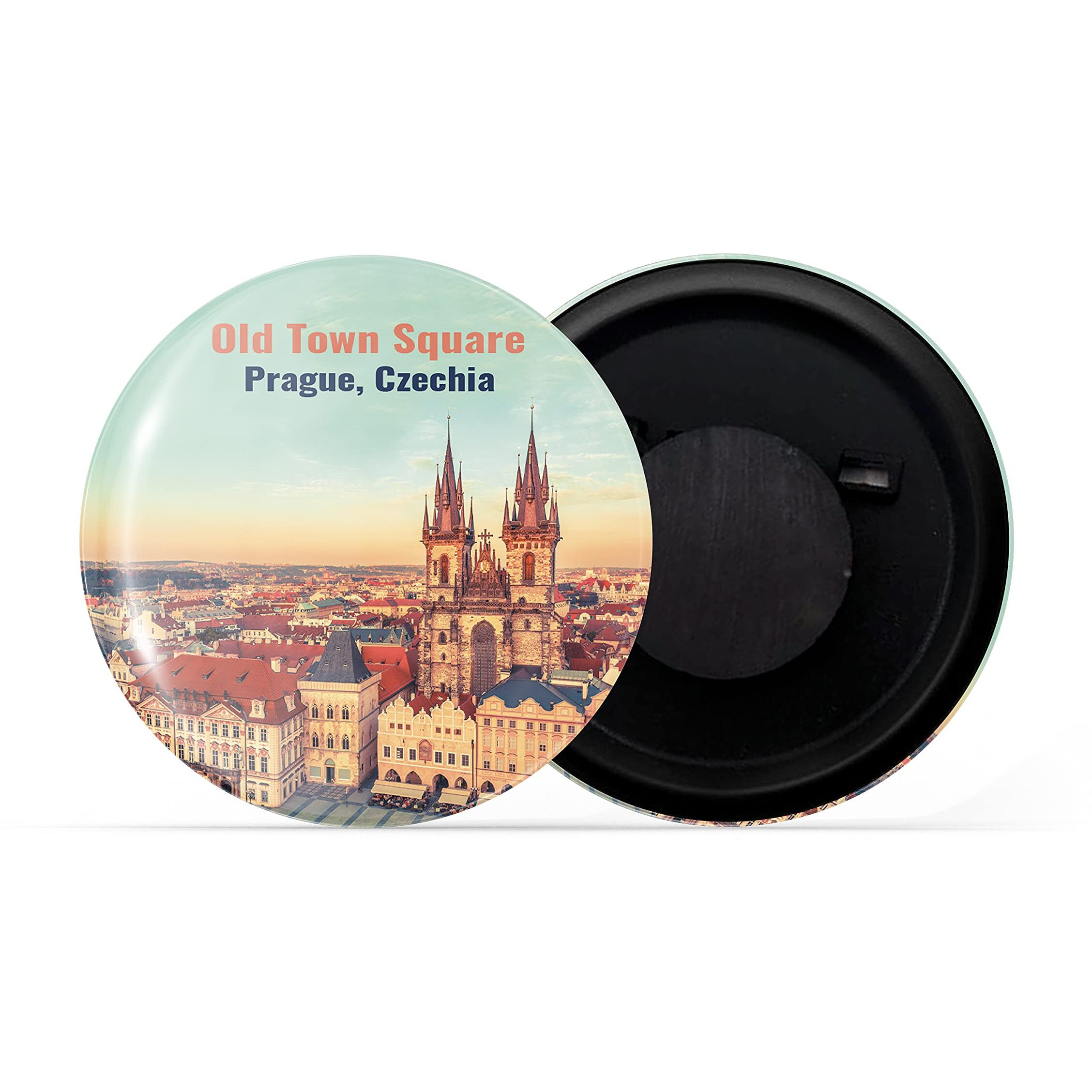 Dhcrafts Fridge Magnet Multicolor Famous Tourist Place Old Town Square Prague Czechia Glossy Finish Design Pack Of 1