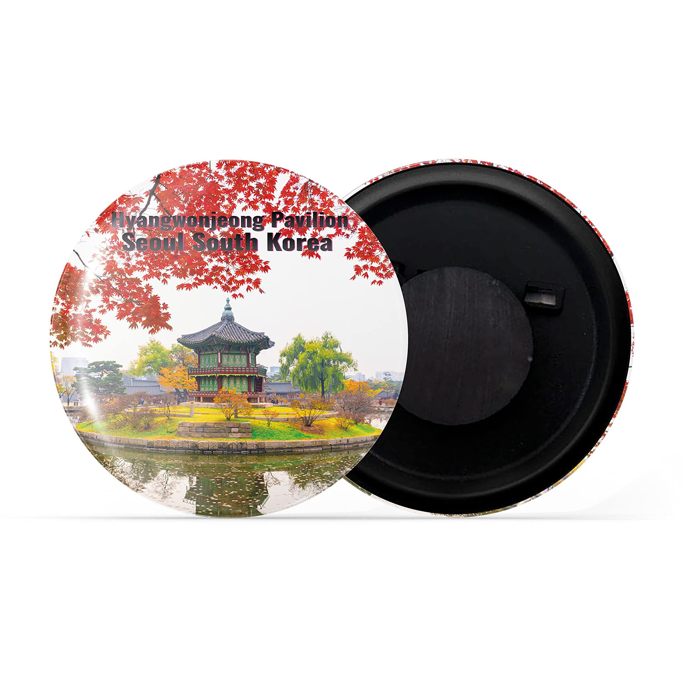 Dhcrafts Fridge Magnet Multicolor Famous Tourist Place Hyangwonjeong Pavilion Seoul South Korea Glossy Finish Design Pack Of 1