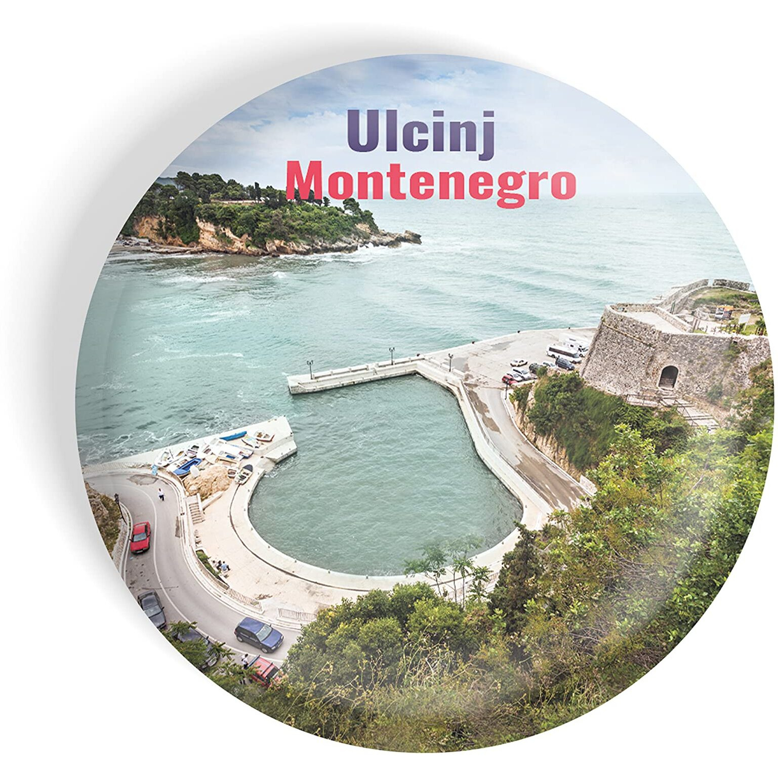 Dhcrafts Fridge Magnet Multicolor Famous Tourist Place Ulcinj Montenegro Glossy Finish Design Pack Of 1