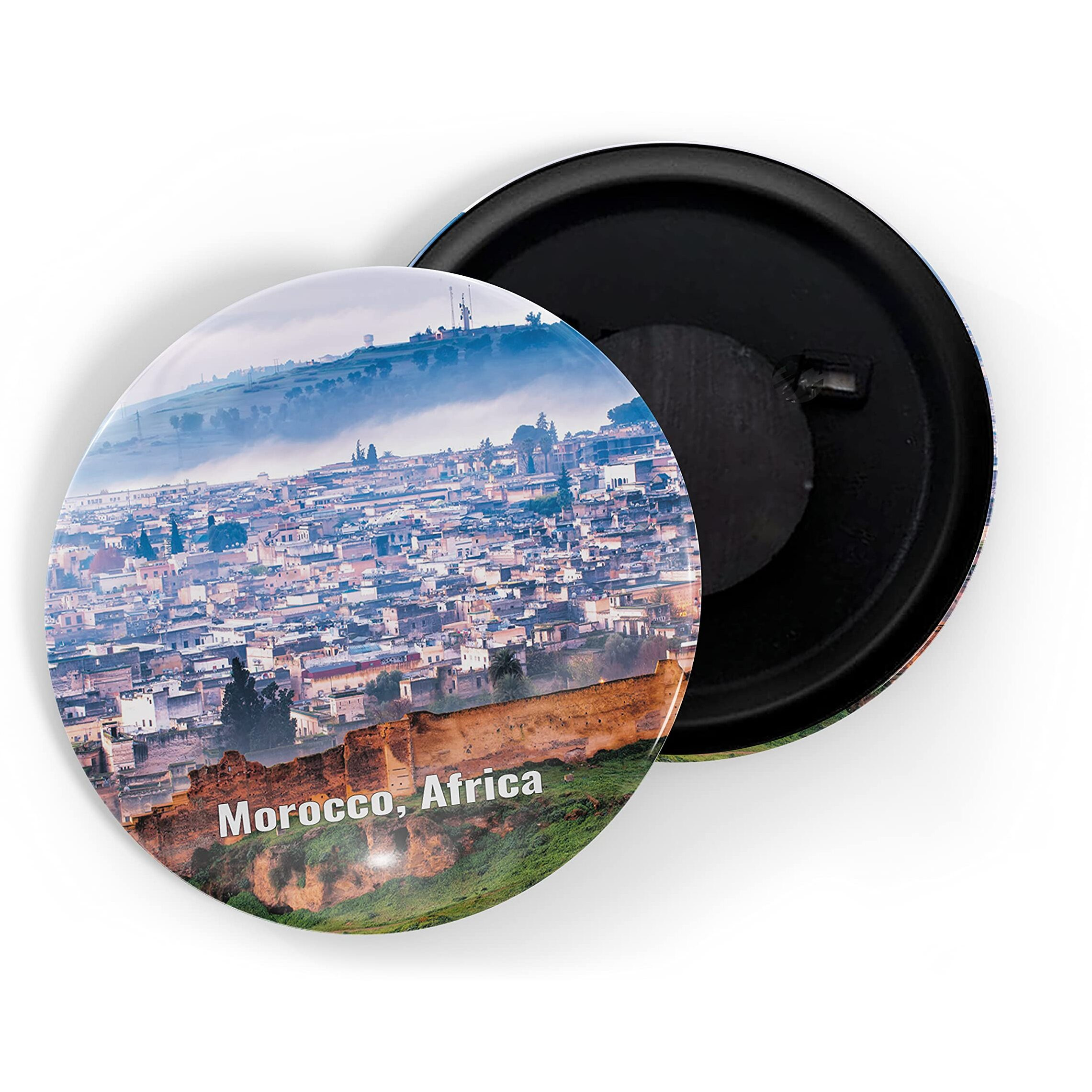 Dhcrafts Fridge Magnet Multicolor Famous Tourist Place Morocco, Africa Glossy Finish Design Pack Of 1