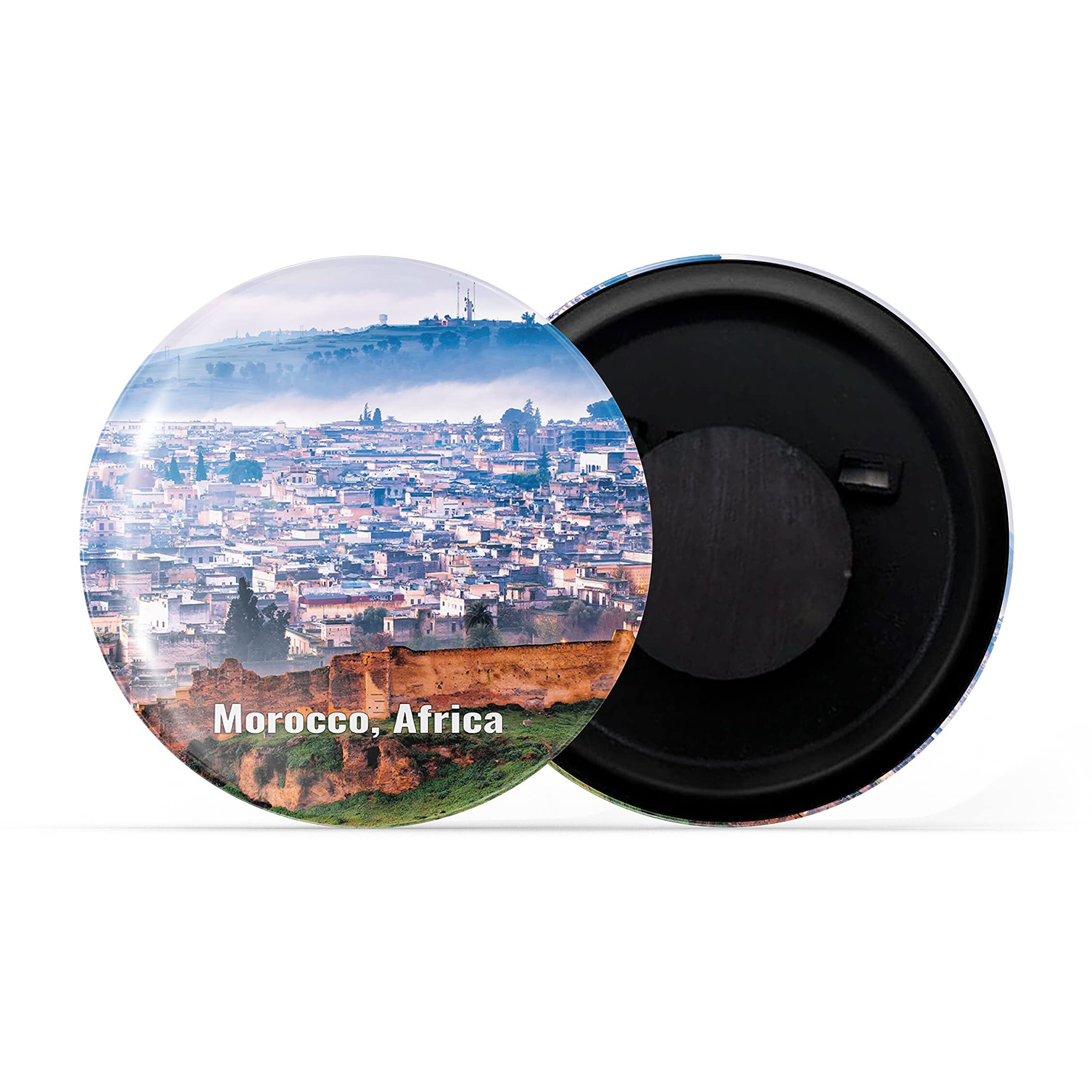 Dhcrafts Fridge Magnet Multicolor Famous Tourist Place Morocco, Africa Glossy Finish Design Pack Of 1