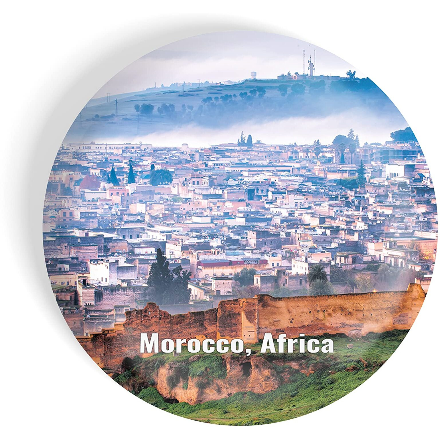 Dhcrafts Fridge Magnet Multicolor Famous Tourist Place Morocco, Africa Glossy Finish Design Pack Of 1
