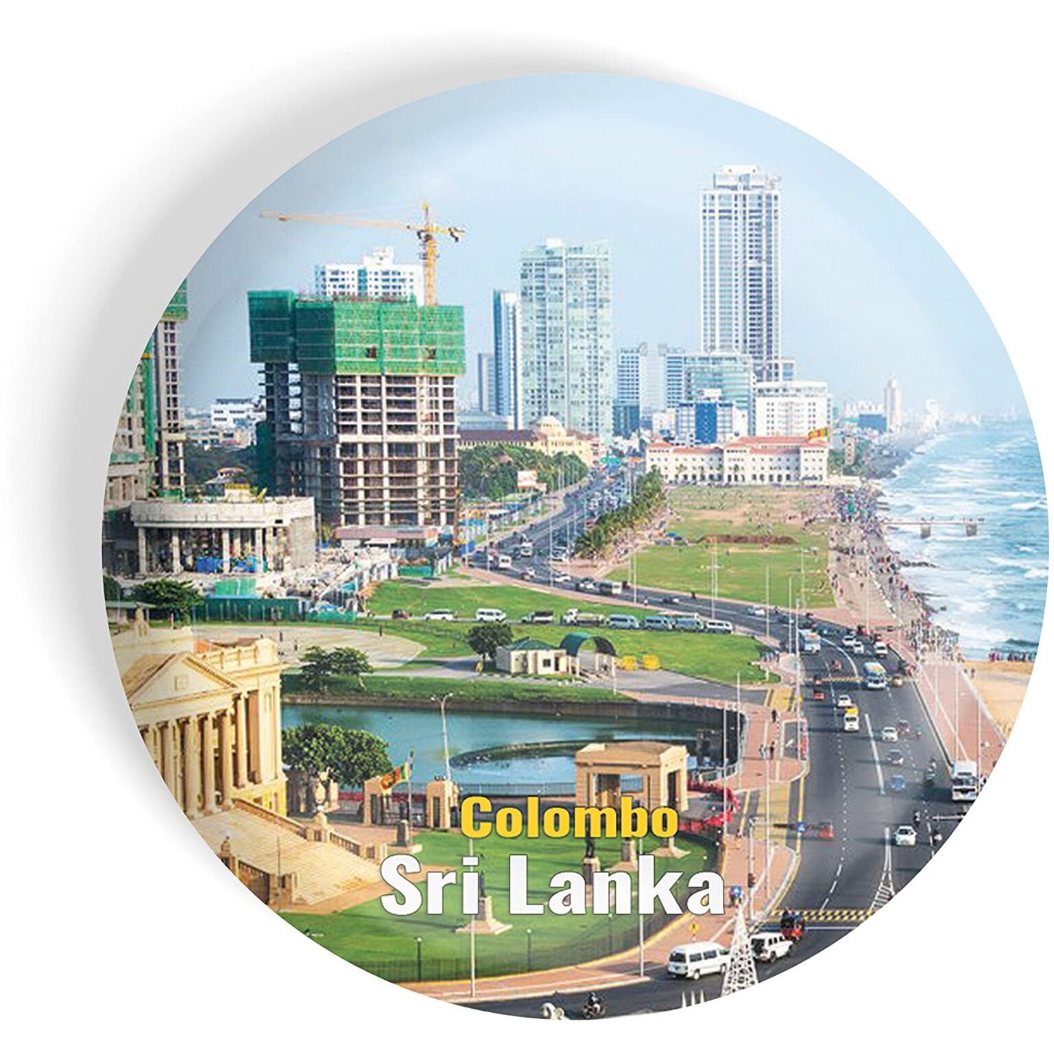 Dhcrafts Fridge Magnet Multicolor Famous Tourist Place Colombo Sri Lanka D1 Glossy Finish Design Pack Of 1
