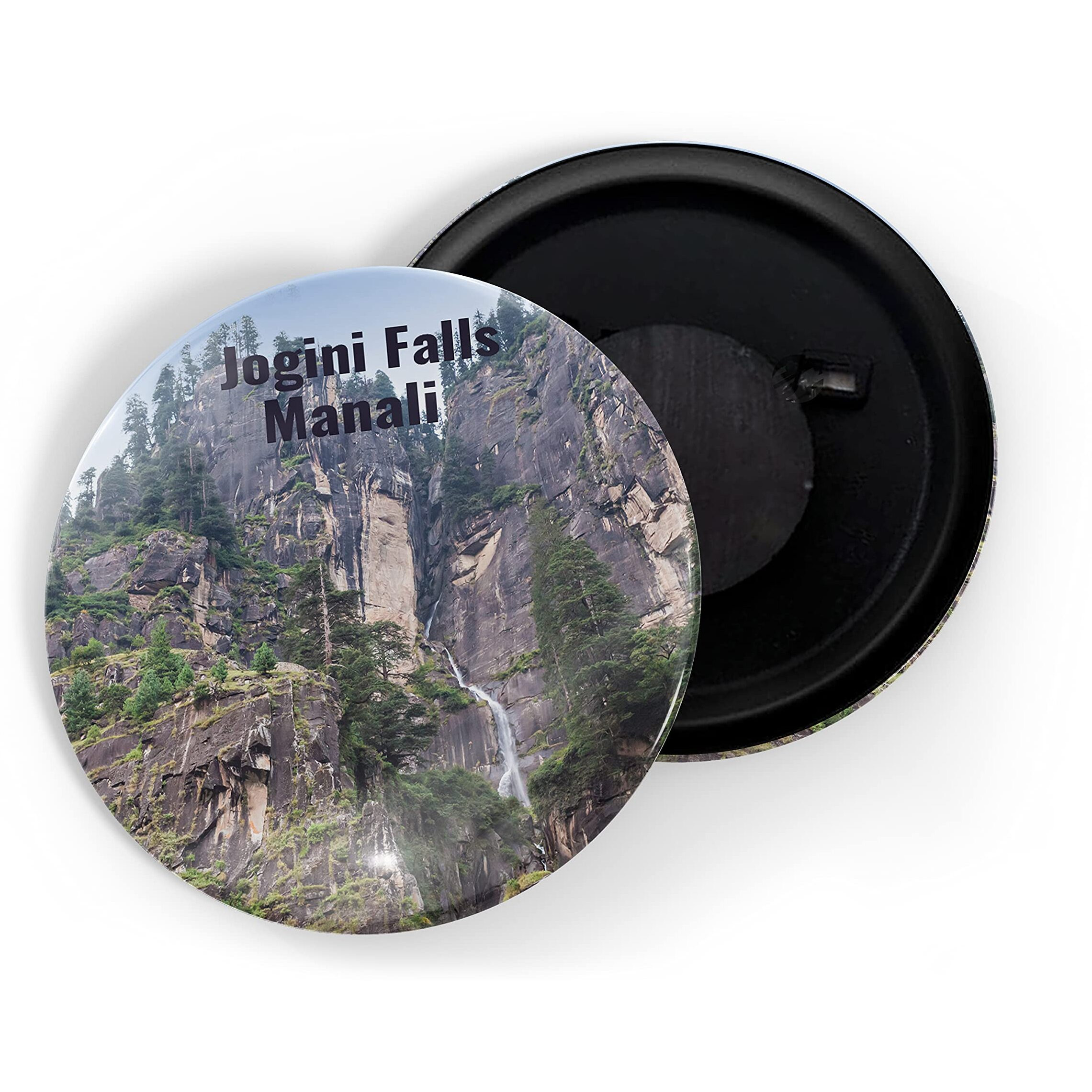 Dhcrafts Fridge Magnet Multicolor Famous Tourist Place Jogini Falls Manali Glossy Finish Design Pack Of 1
