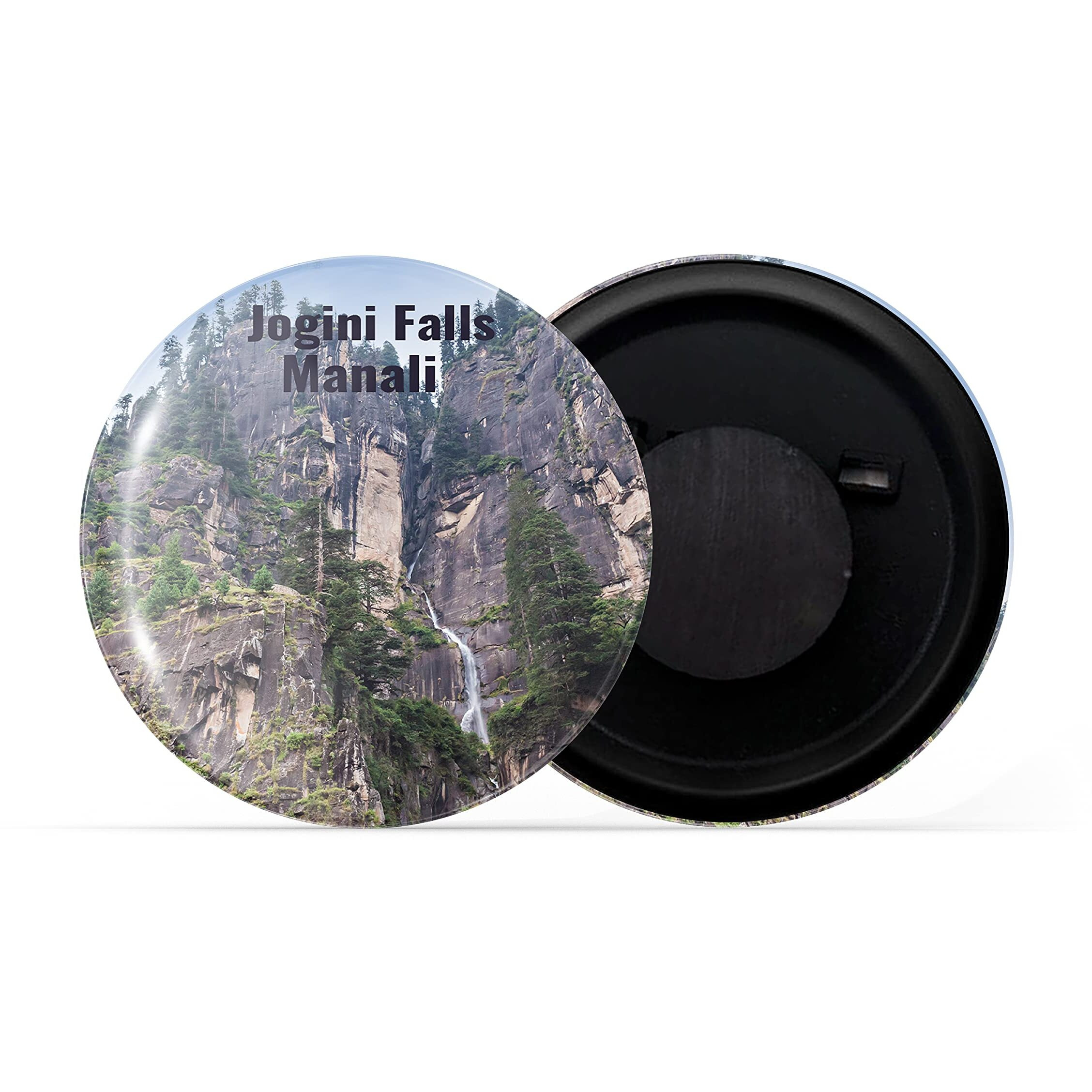 Dhcrafts Fridge Magnet Multicolor Famous Tourist Place Jogini Falls Manali Glossy Finish Design Pack Of 1