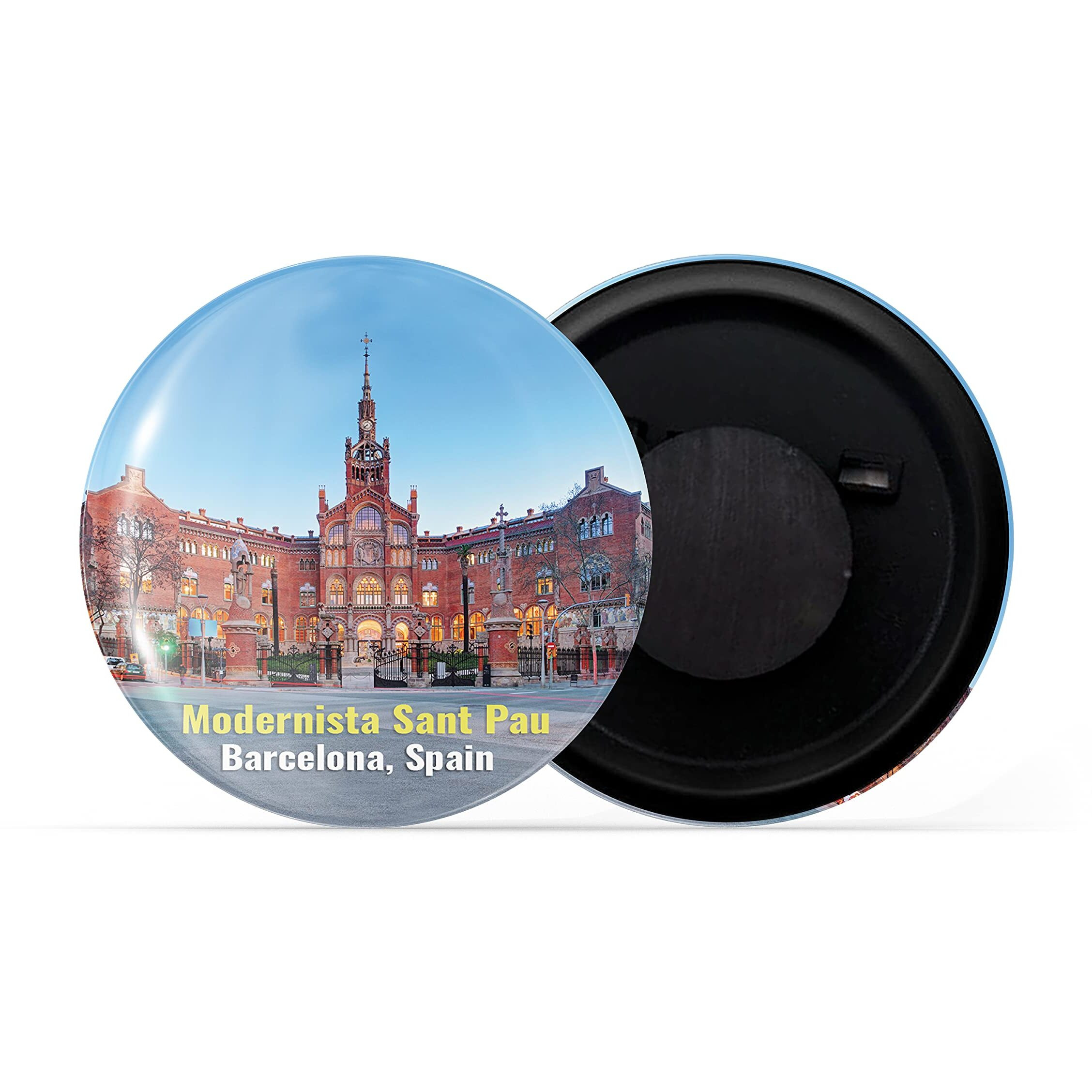 Dhcrafts Fridge Magnet Multicolor Famous Tourist Place Modernista Sant Pau Barcelona Spain Glossy Finish Design Pack Of 1