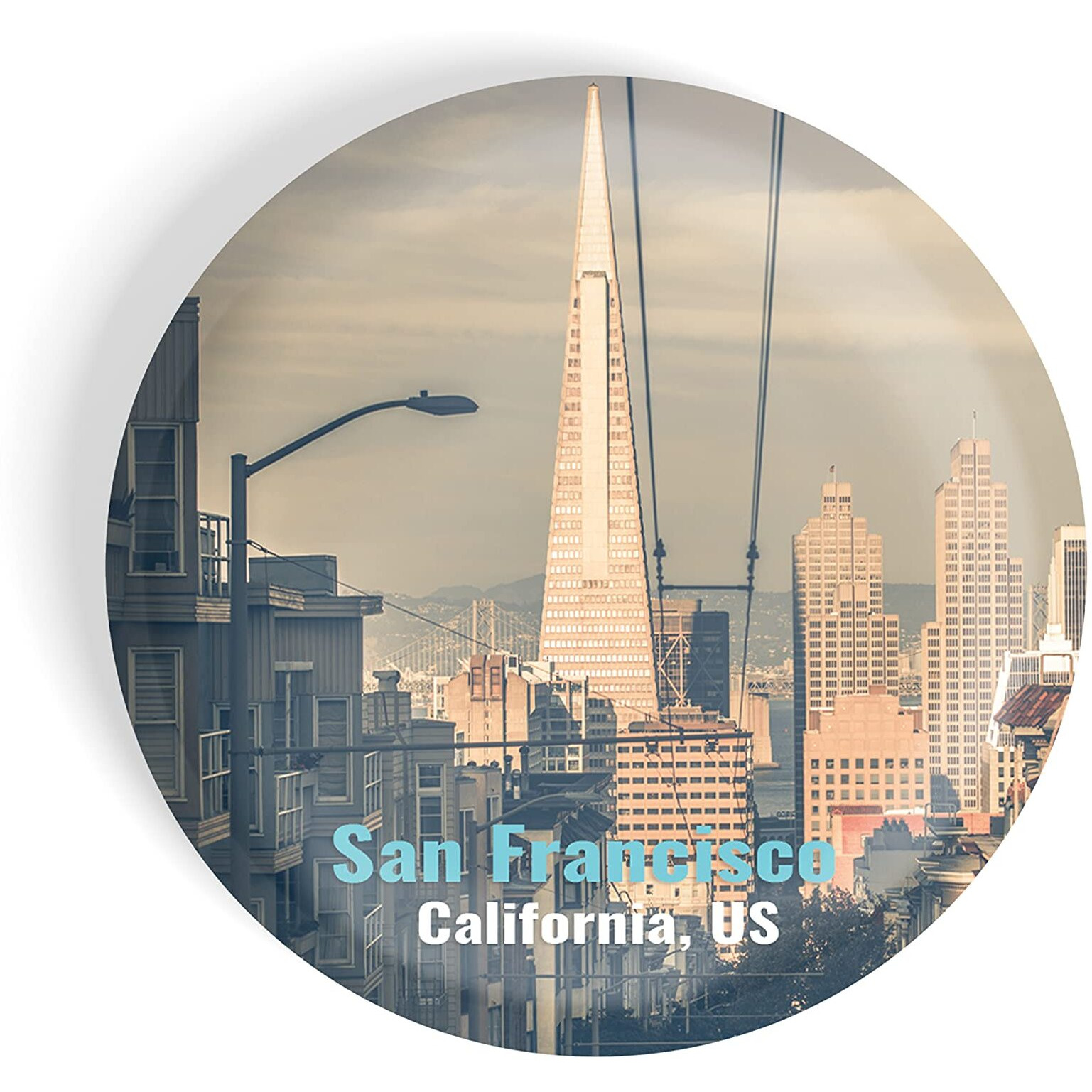 Dhcrafts Fridge Magnet Multicolor Famous Tourist Place San Francisco California Us D1 Glossy Finish Design Pack Of 1