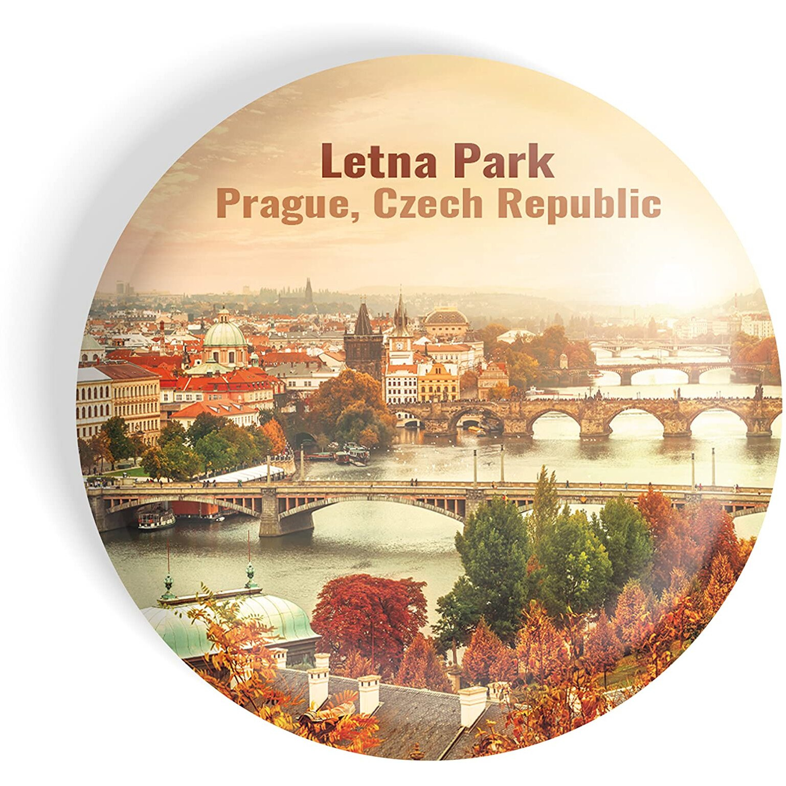 Dhcrafts Fridge Magnet Multicolor Famous Tourist Place Letna Park Prague Czech Republic Glossy Finish Design Pack Of 1
