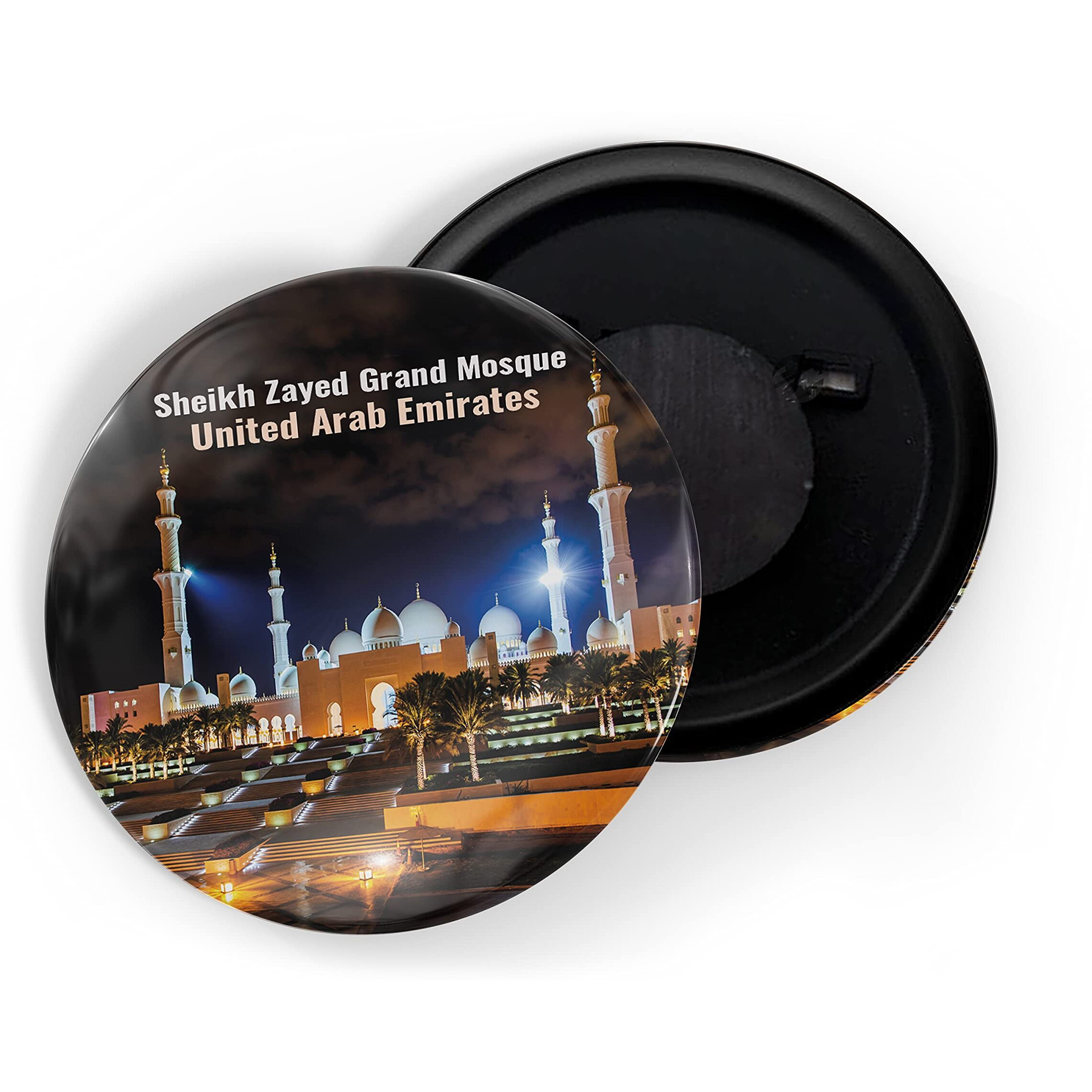 Dhcrafts Fridge Magnet Multicolor Famous Tourist Place Sheikh Zayed Grand Mosque United Arab Emirates D3 Glossy Finish Design Pack Of 1
