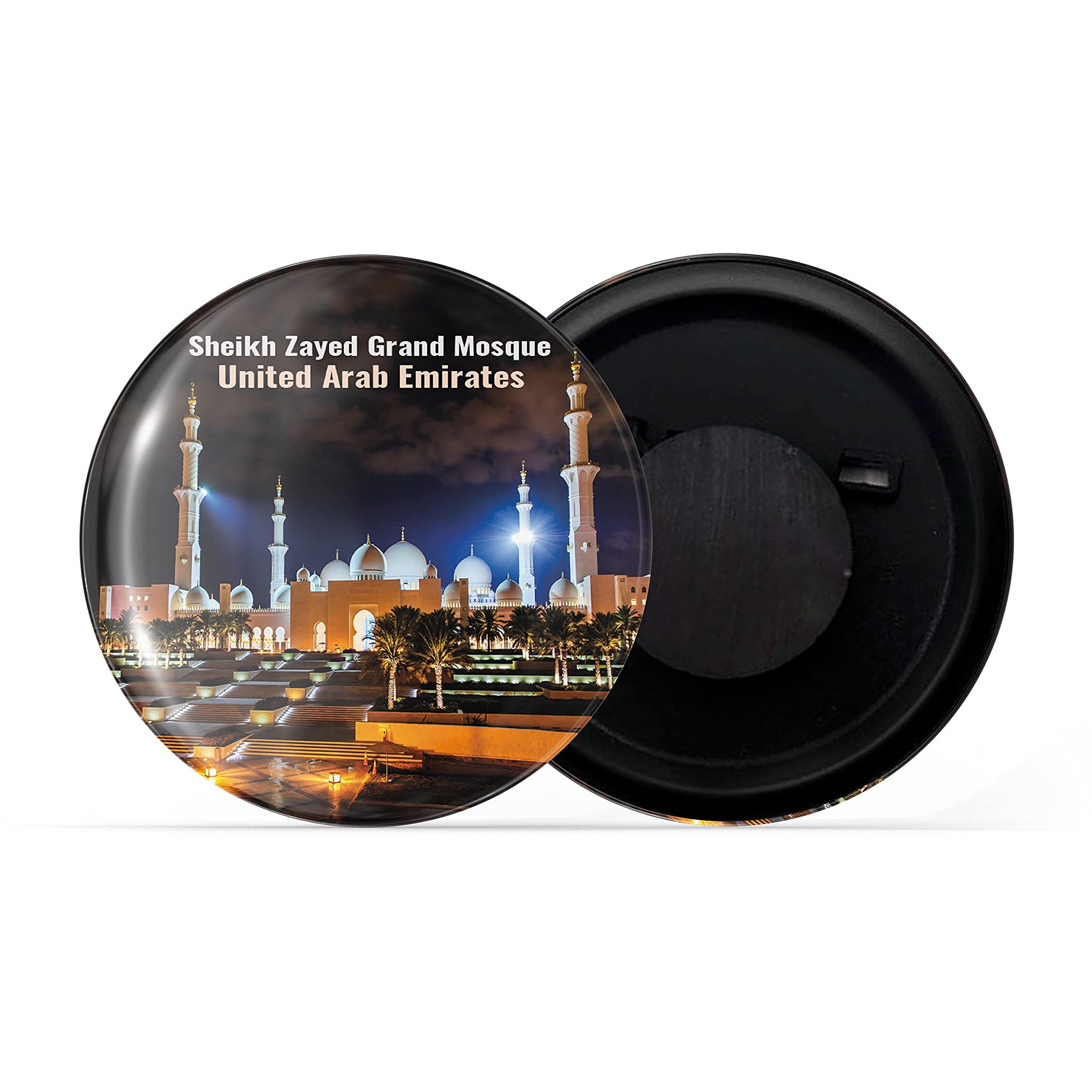 Dhcrafts Fridge Magnet Multicolor Famous Tourist Place Sheikh Zayed Grand Mosque United Arab Emirates D3 Glossy Finish Design Pack Of 1