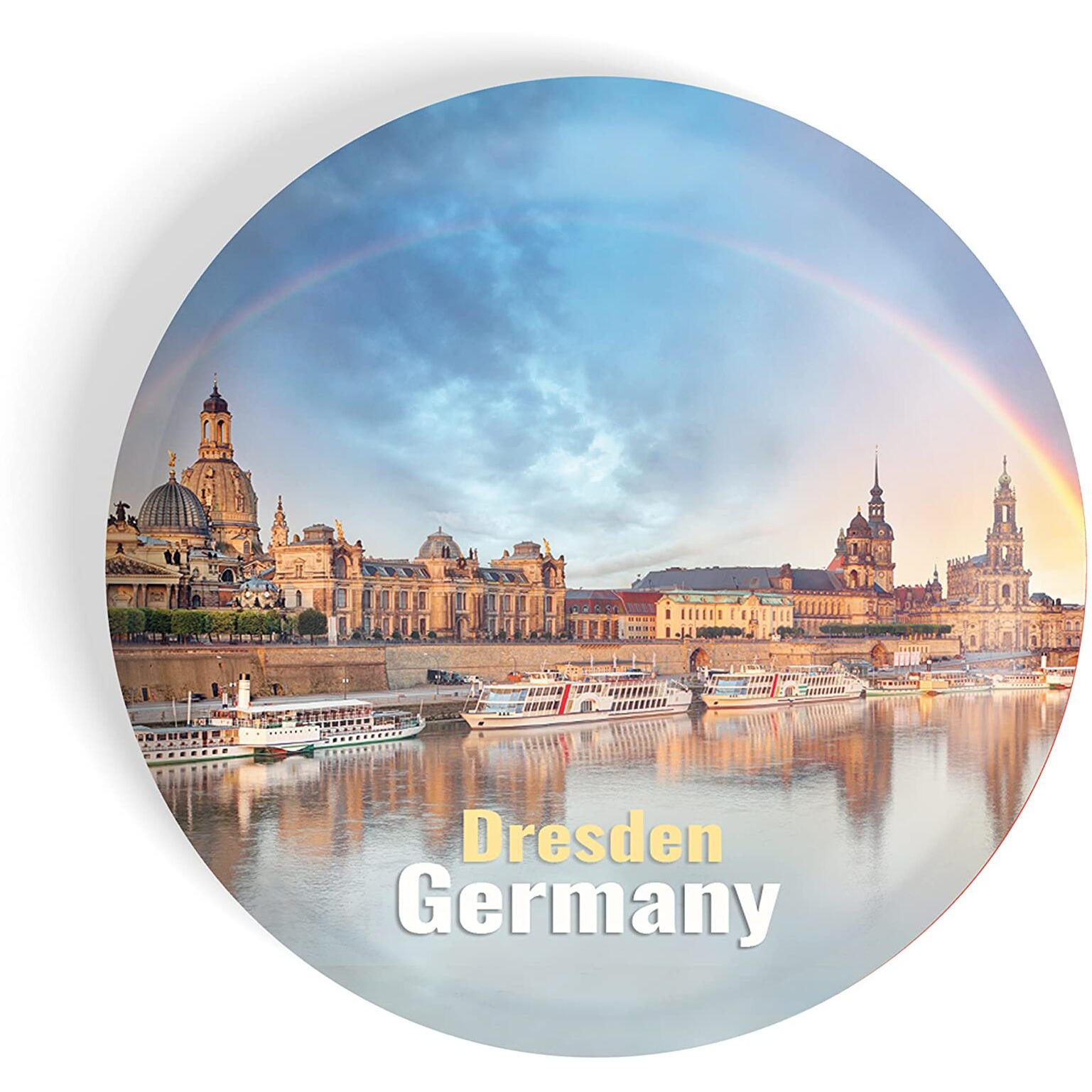 Dhcrafts Fridge Magnet Multicolor Famous Tourist Place Dresden Germany Glossy Finish Design Pack Of 1