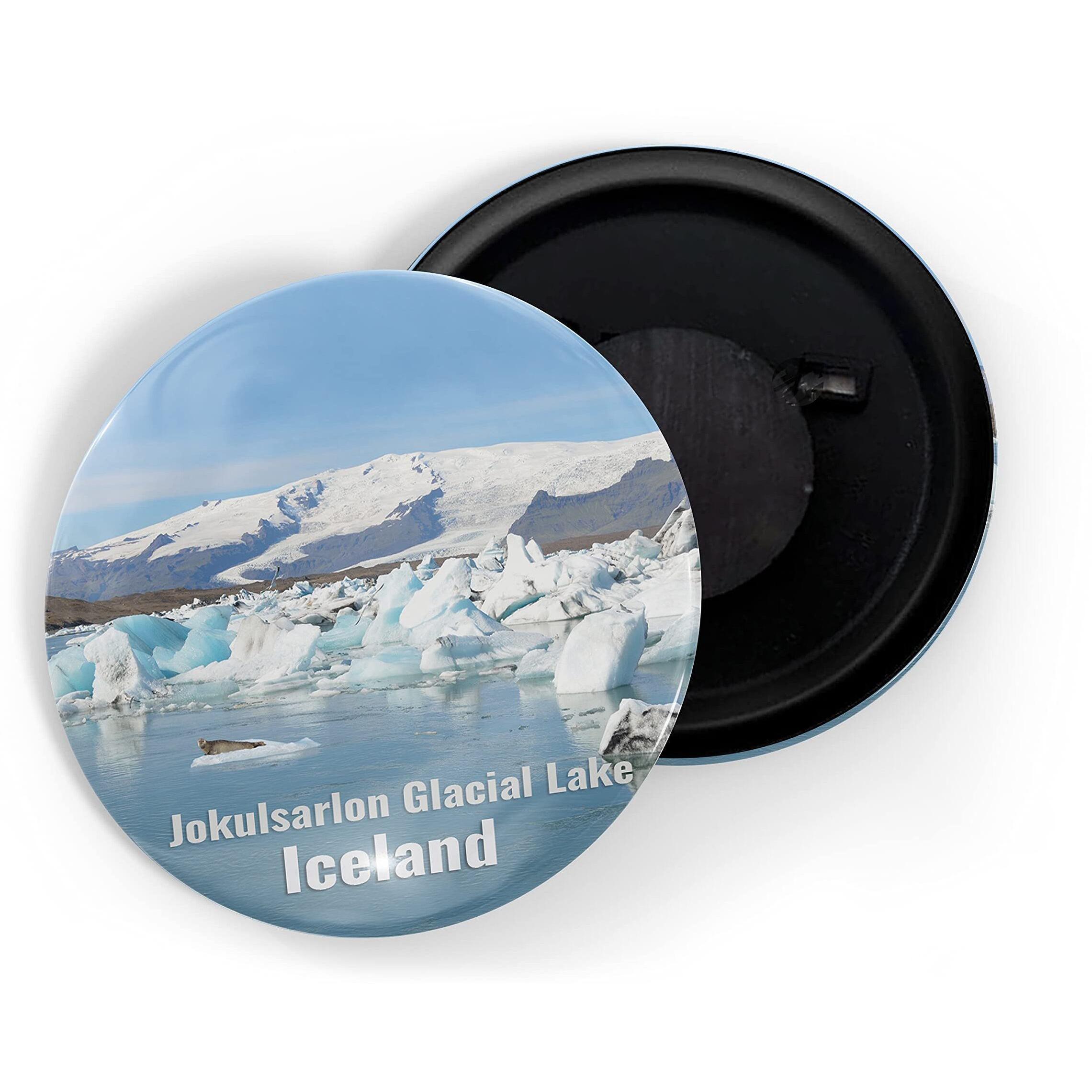 Dhcrafts Fridge Magnet Multicolor Famous Tourist Place Jokulsarlon Glacial Lake Iceland Glossy Finish Design Pack Of 1