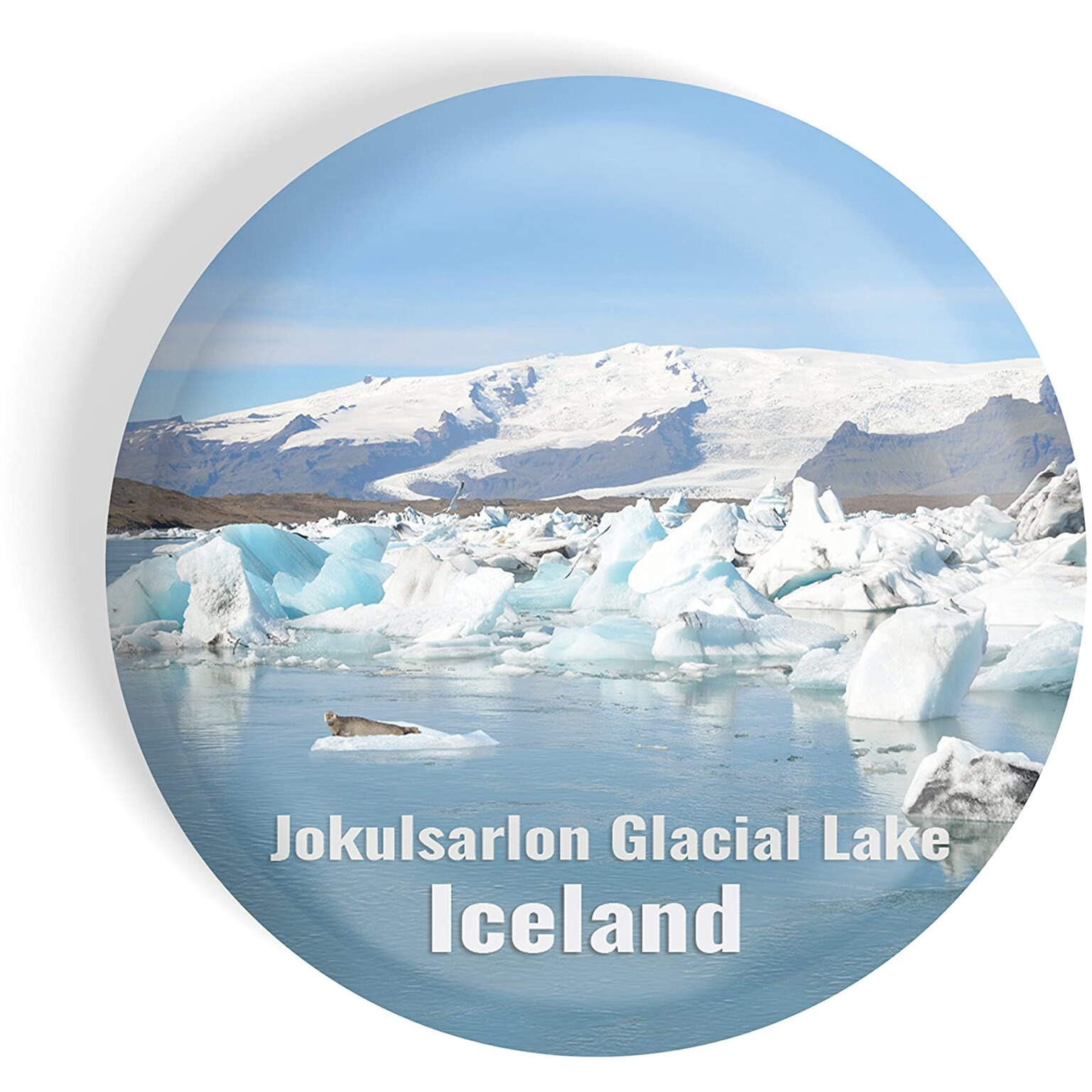 Dhcrafts Fridge Magnet Multicolor Famous Tourist Place Jokulsarlon Glacial Lake Iceland Glossy Finish Design Pack Of 1