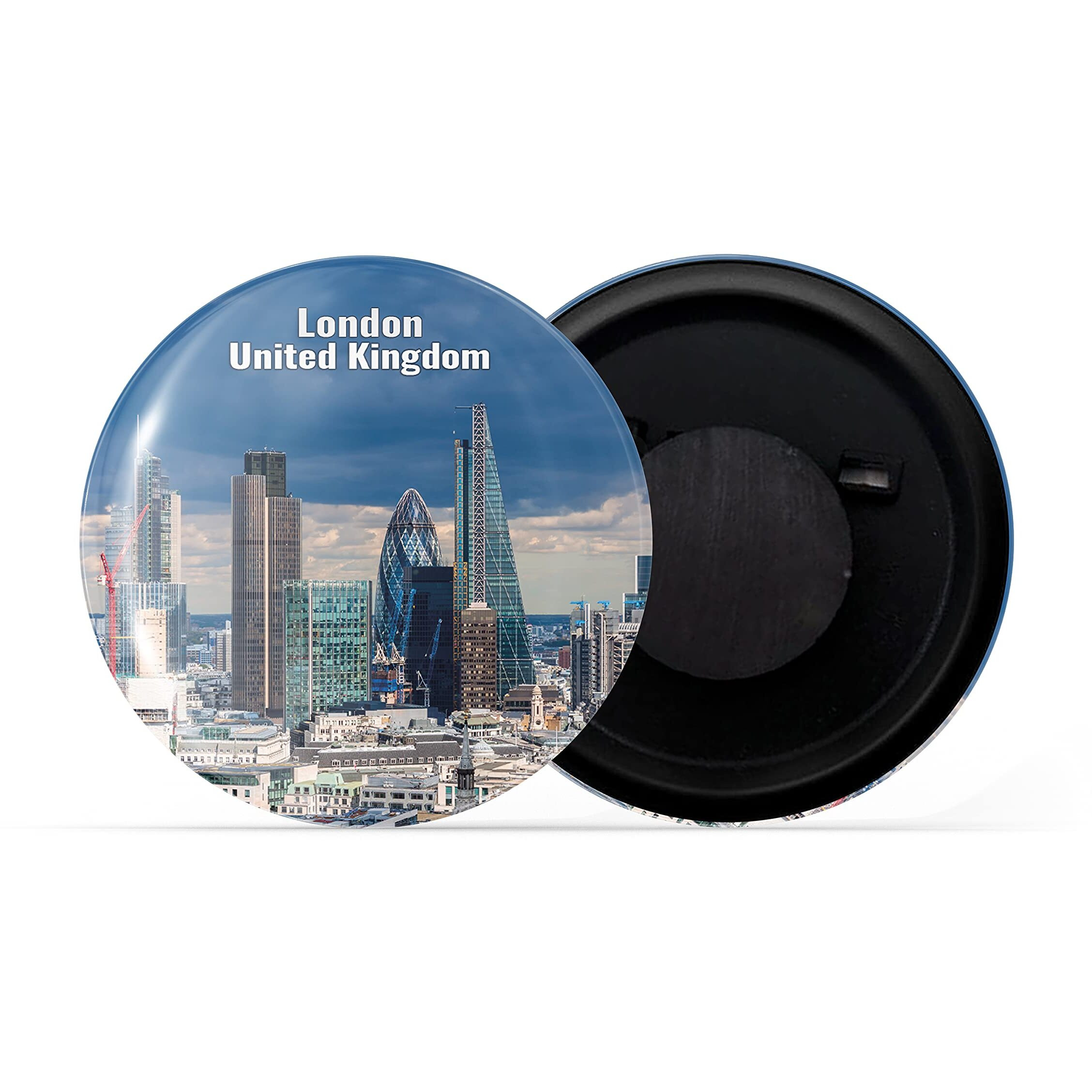 Dhcrafts Fridge Magnet Multicolor Famous Tourist Place London England D8 Glossy Finish Design Pack Of 1