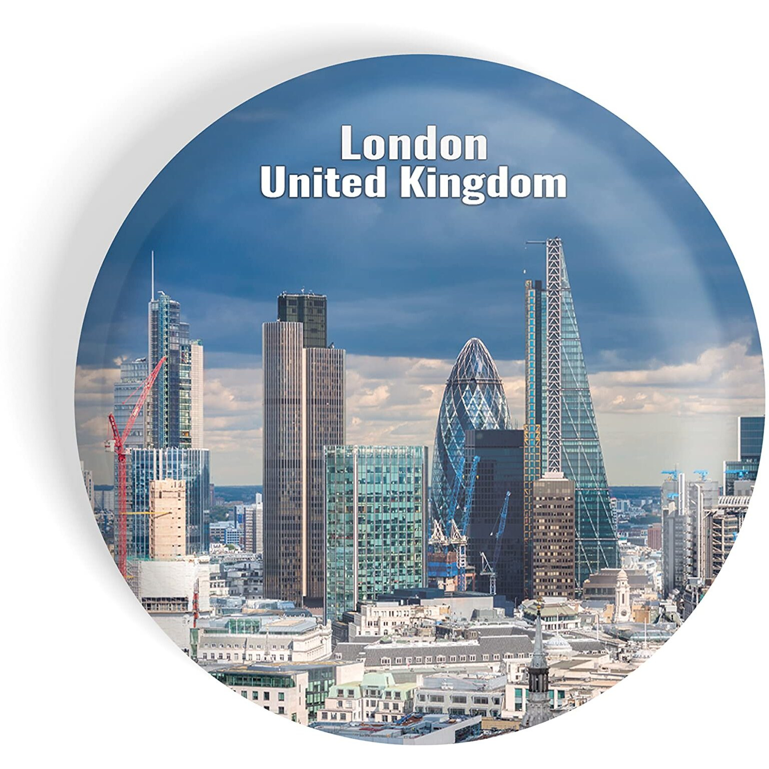 Dhcrafts Fridge Magnet Multicolor Famous Tourist Place London England D8 Glossy Finish Design Pack Of 1