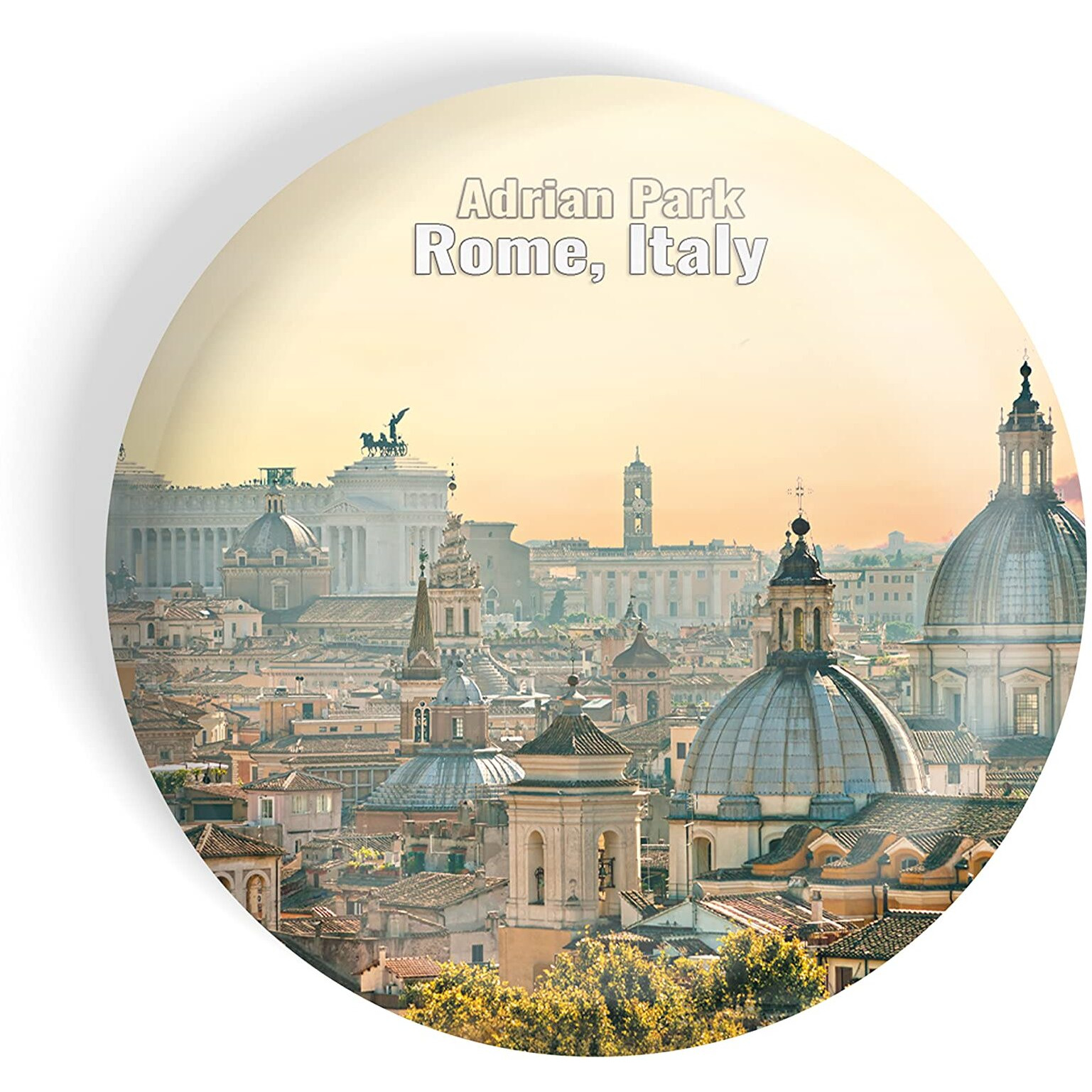 Dhcrafts Fridge Magnet Multicolor Famous Tourist Place Adriano Park Rome, Italy Glossy Finish Design Pack Of 1