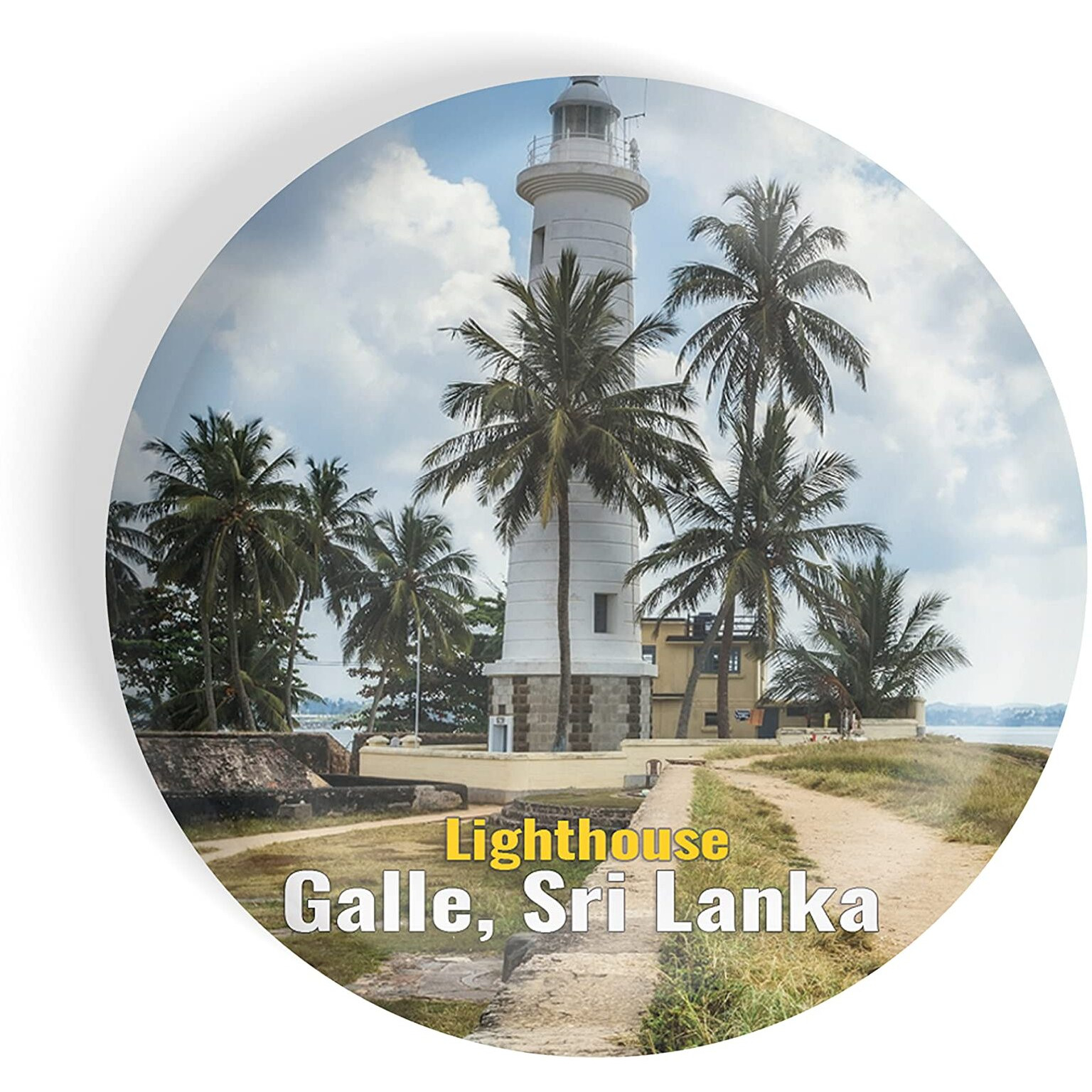 Dhcrafts Fridge Magnet Multicolor Famous Tourist Place Lighthouse Galle, Sri Lanka Glossy Finish Design Pack Of 1