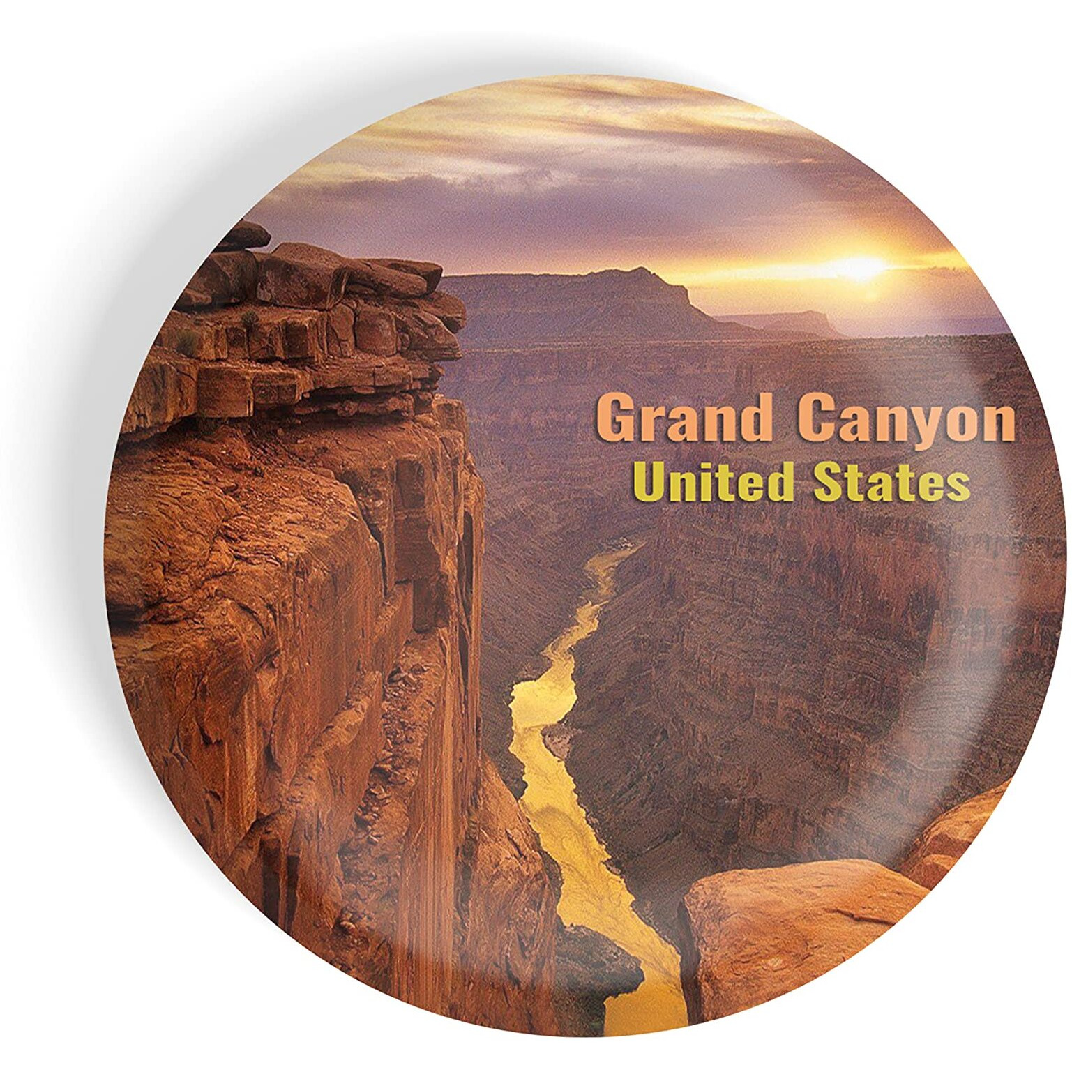 Dhcrafts Fridge Magnet Multicolor Famous Tourist Place Grand Canyon United States Glossy Finish Design Pack Of 1