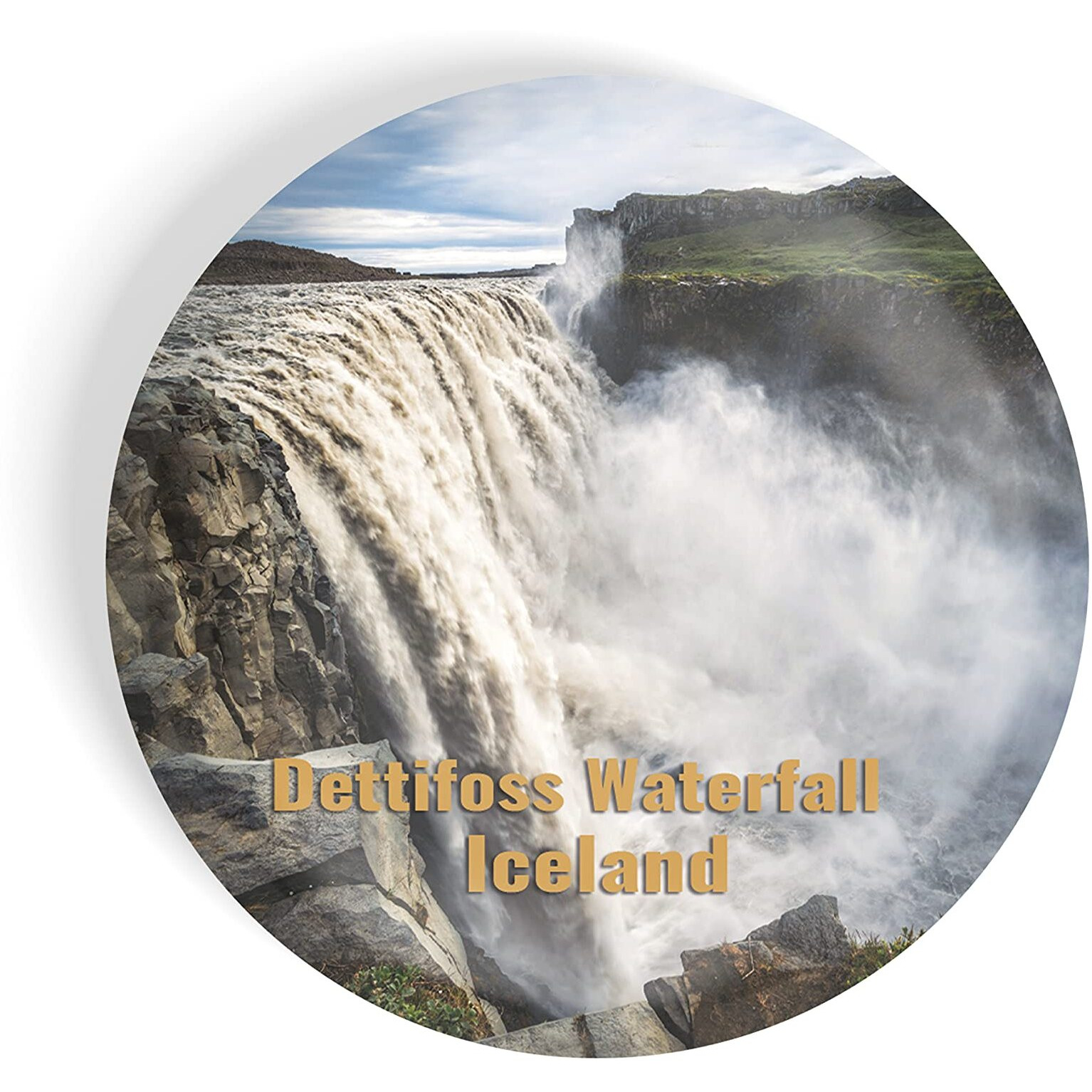 Dhcrafts Fridge Magnet Multicolor Famous Tourist Place Dettifoss Waterfall Iceland Glossy Finish Design Pack Of 1