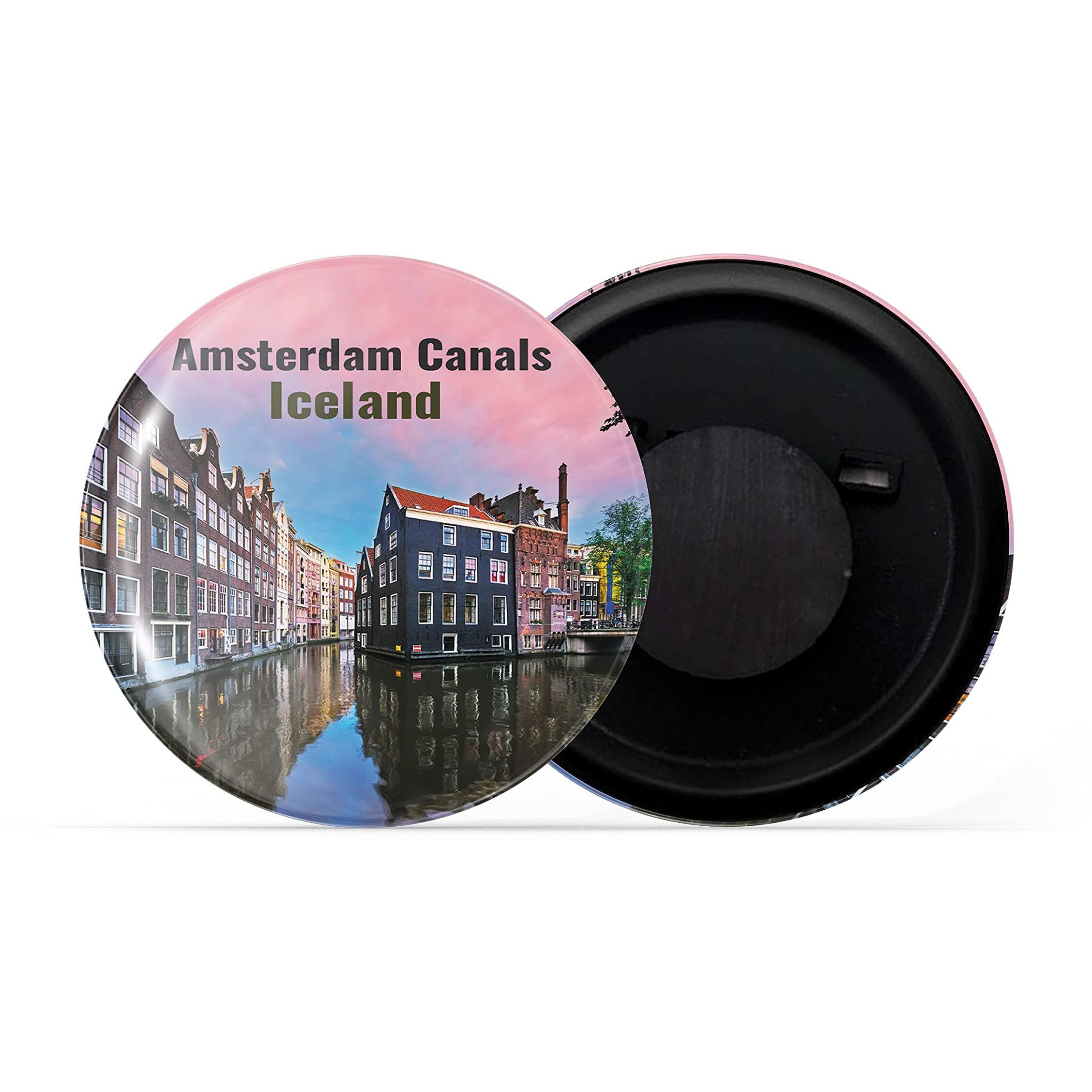 Dhcrafts Fridge Magnet Multicolor Famous Tourist Place Amsterdam Canals Glossy Finish Design Pack Of 1