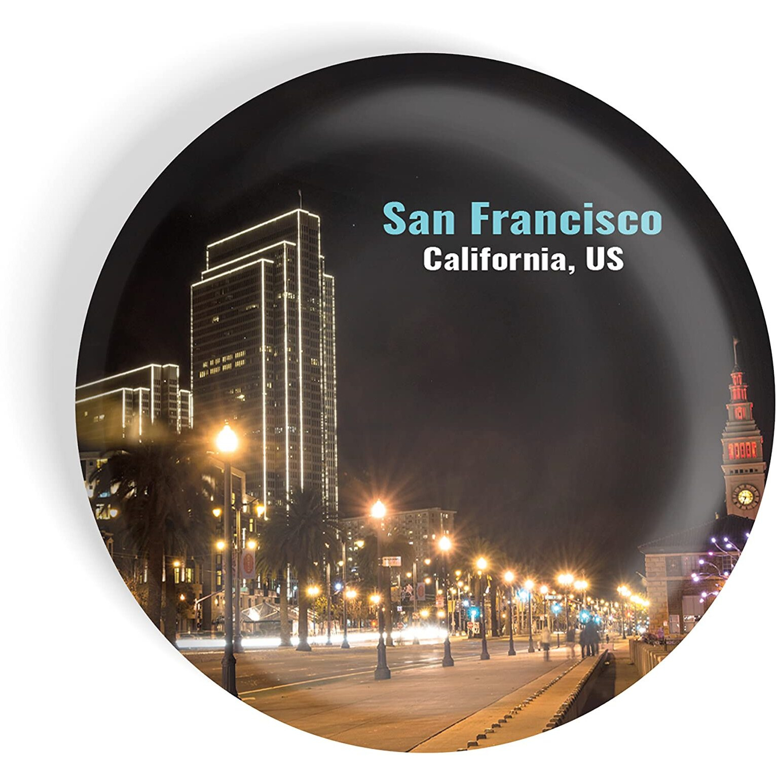 Dhcrafts Fridge Magnet Multicolor Famous Tourist Place San Francisco California Us D2 Glossy Finish Design Pack Of 1