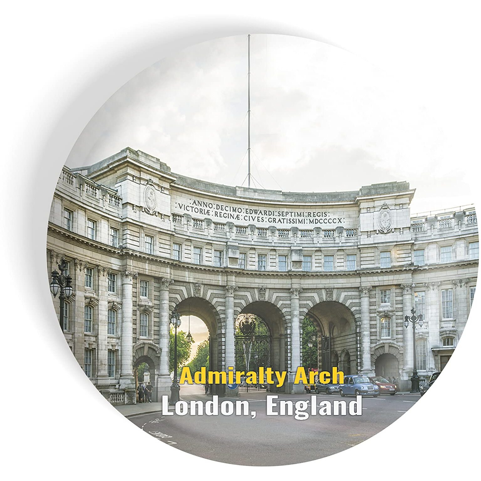 Dhcrafts Fridge Magnet Multicolor Famous Tourist Place Admiralty Arch London, England Glossy Finish Design Pack Of 1