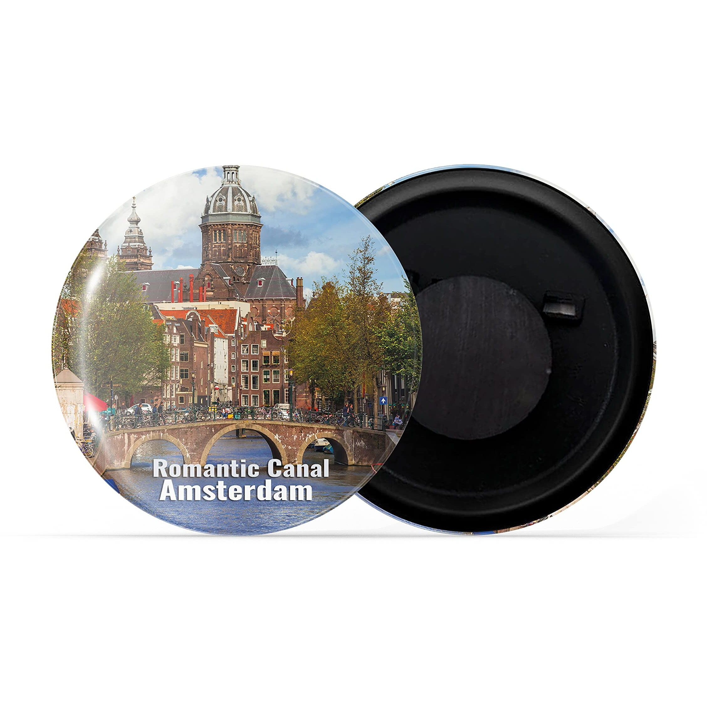 Dhcrafts Fridge Magnet Multicolor Famous Tourist Place Romantic Canal Amsterdam Glossy Finish Design Pack Of 1