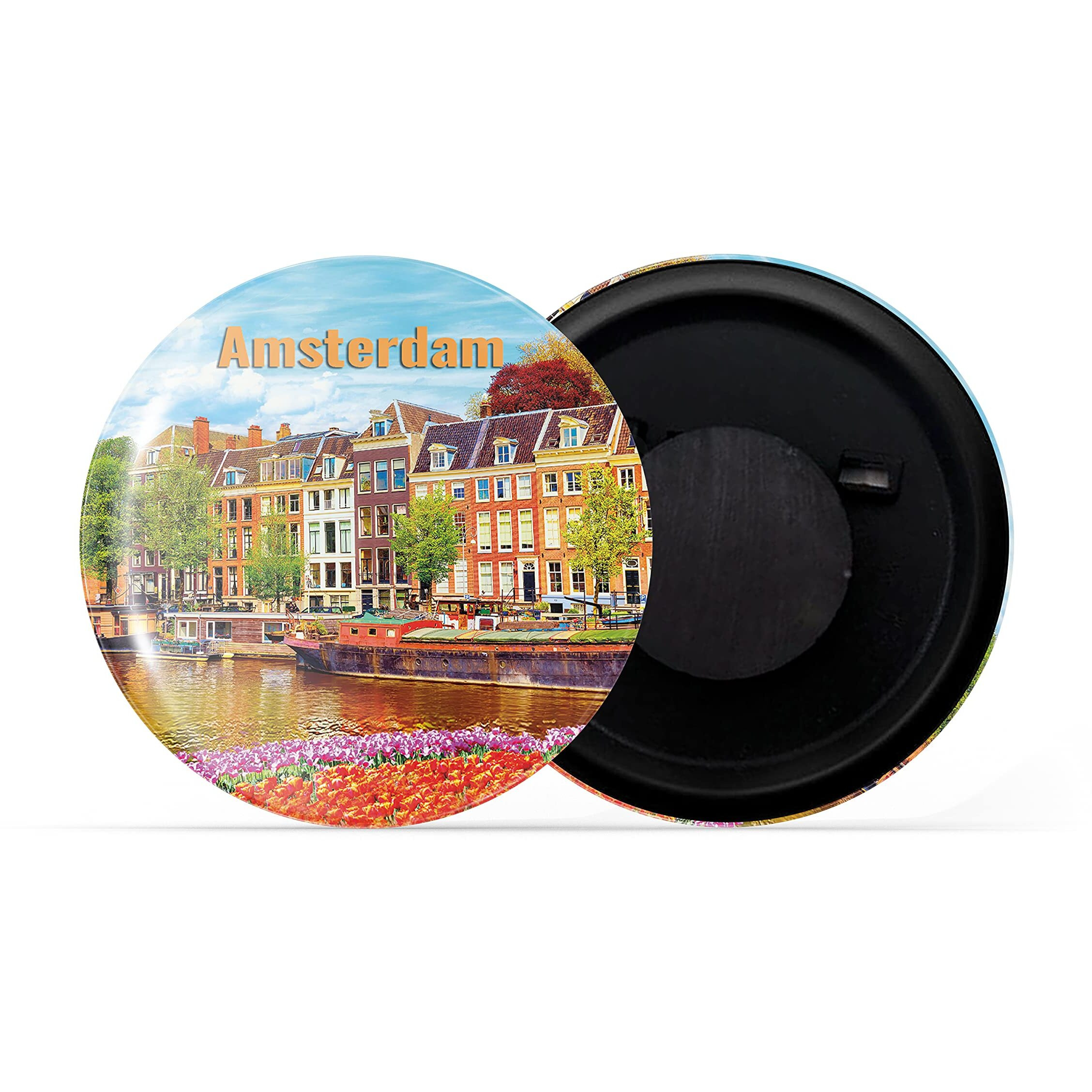 Dhcrafts Fridge Magnet Multicolor Famous Tourist Place Amsterdam Glossy Finish Design Pack Of 1