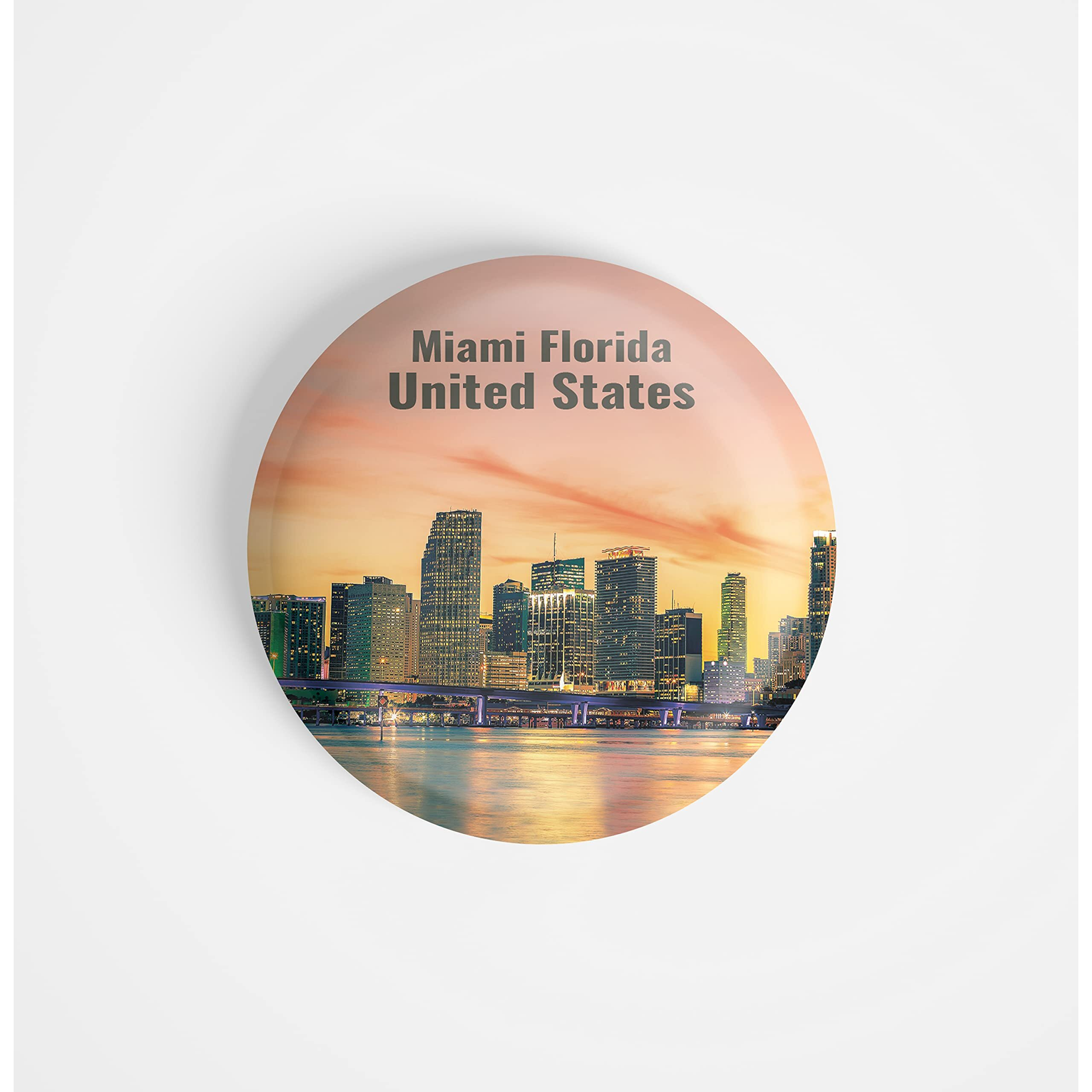 Dhcrafts Fridge Magnet Multicolor Famous Tourist Place Miami Florida United States D3 Glossy Finish Design Pack Of 1