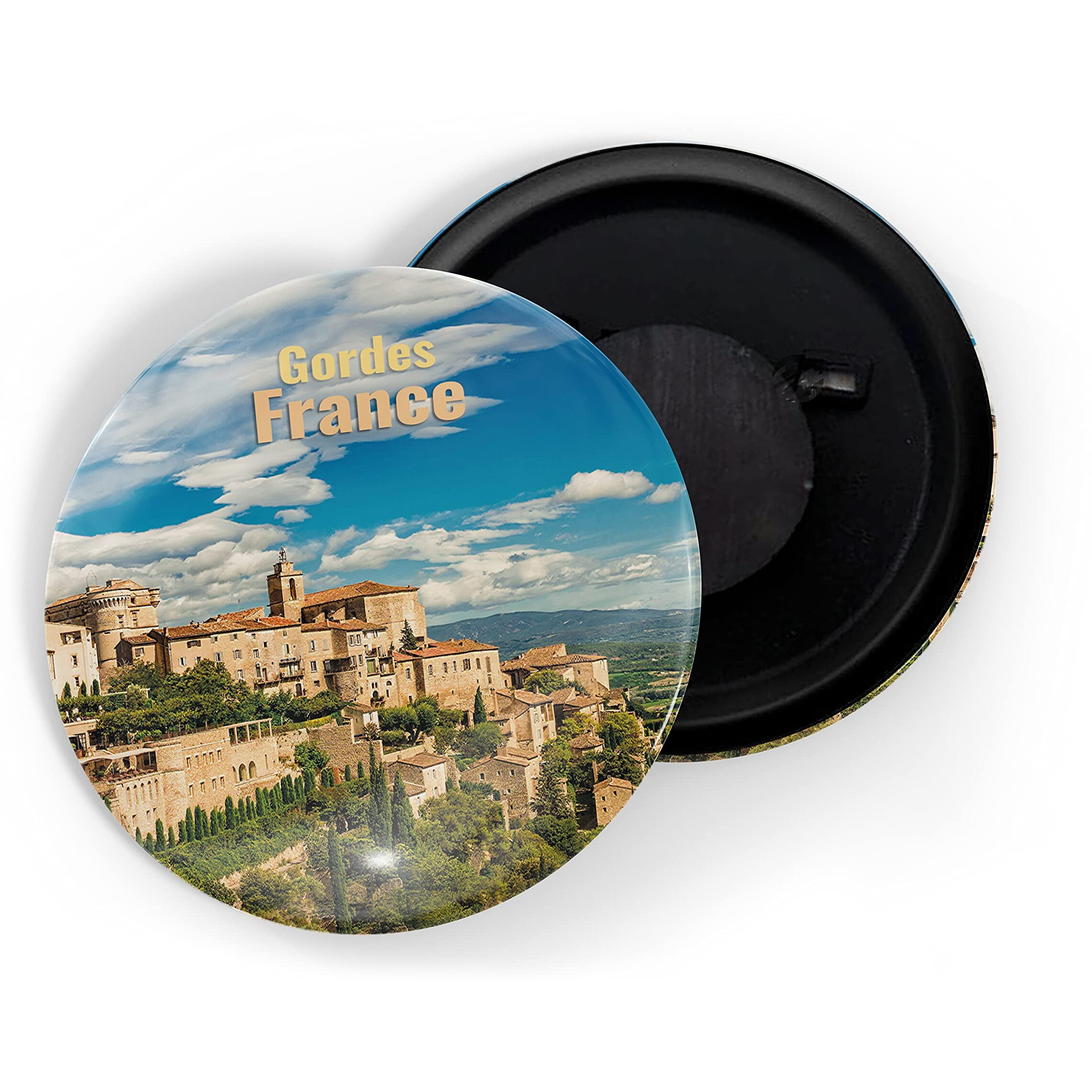 Dhcrafts Fridge Magnet Multicolor Famous Tourist Place Gordes France Glossy Finish Design Pack Of 1