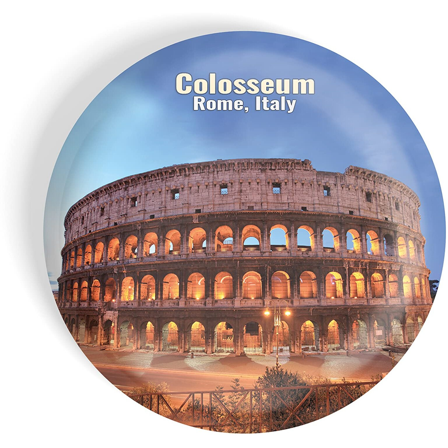Dhcrafts Fridge Magnet Multicolor Famous Tourist Place Colosseum Rome Italy D3 Glossy Finish Design Pack Of 1