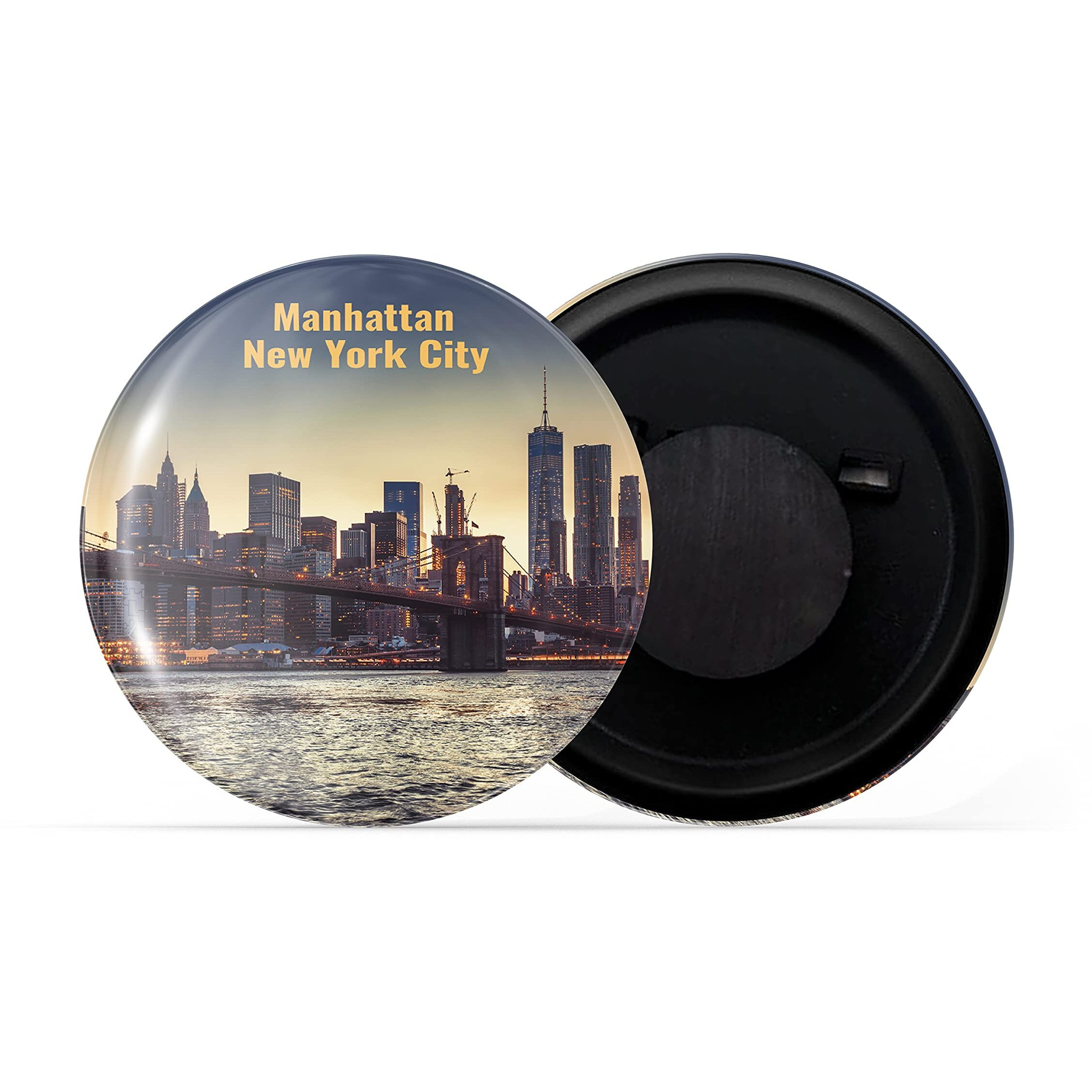 Dhcrafts Fridge Magnet Multicolor Famous Tourist Place Manhattan New York City D3 Glossy Finish Design Pack Of 1