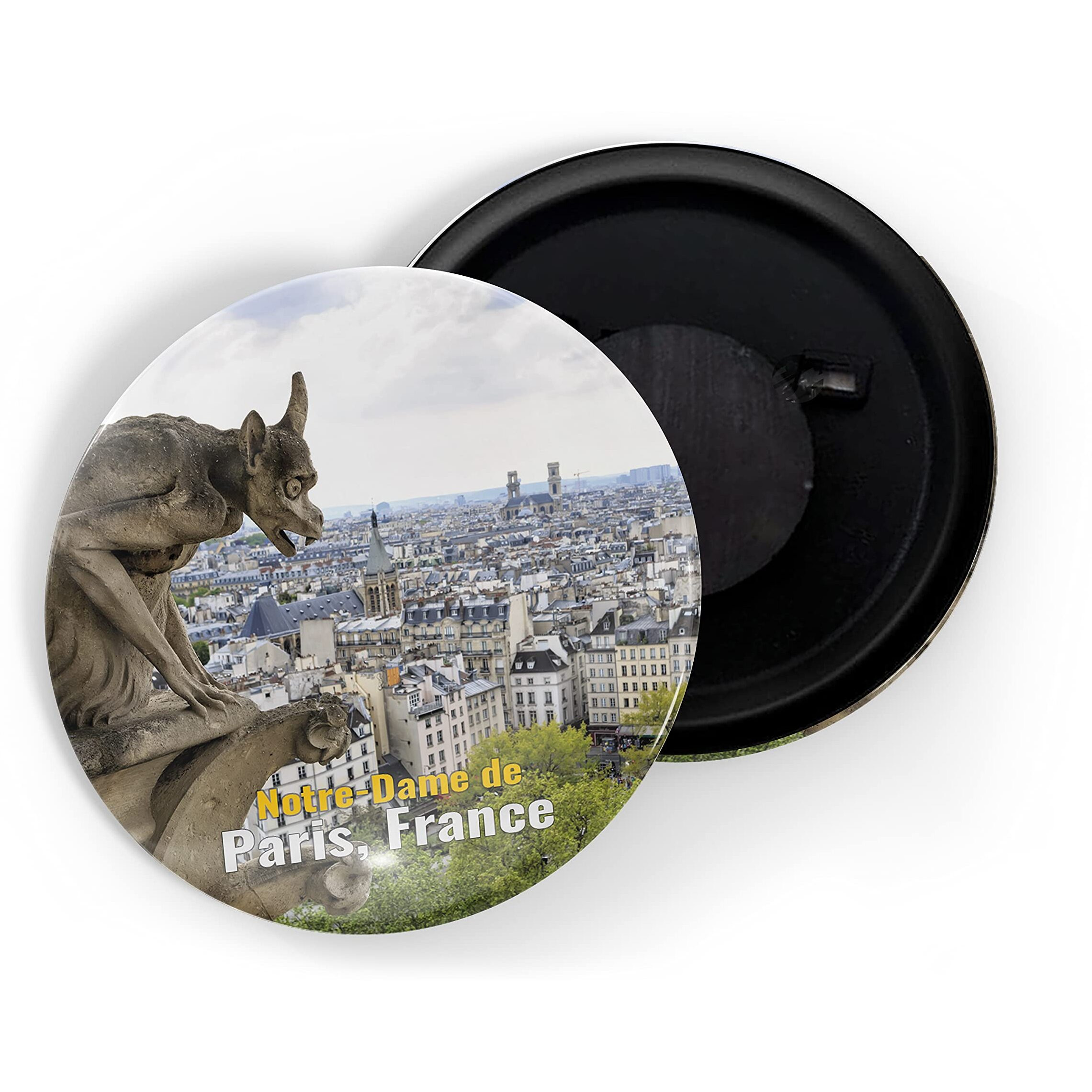 Dhcrafts Fridge Magnet Multicolor Famous Tourist Place Notre-Dame De Paris, France D2 Glossy Finish Design Pack Of 1