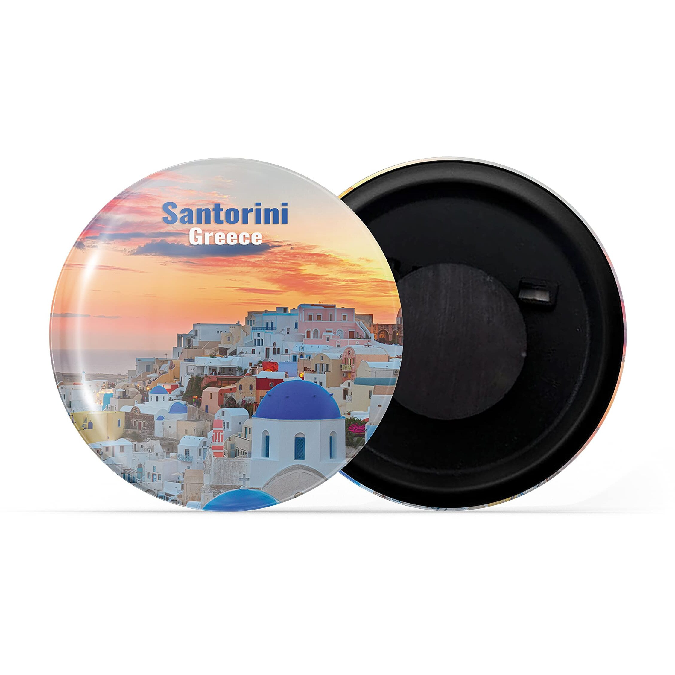 Dhcrafts Fridge Magnet Multicolor Famous Tourist Place Santorini Greece D5 Glossy Finish Design Pack Of 1