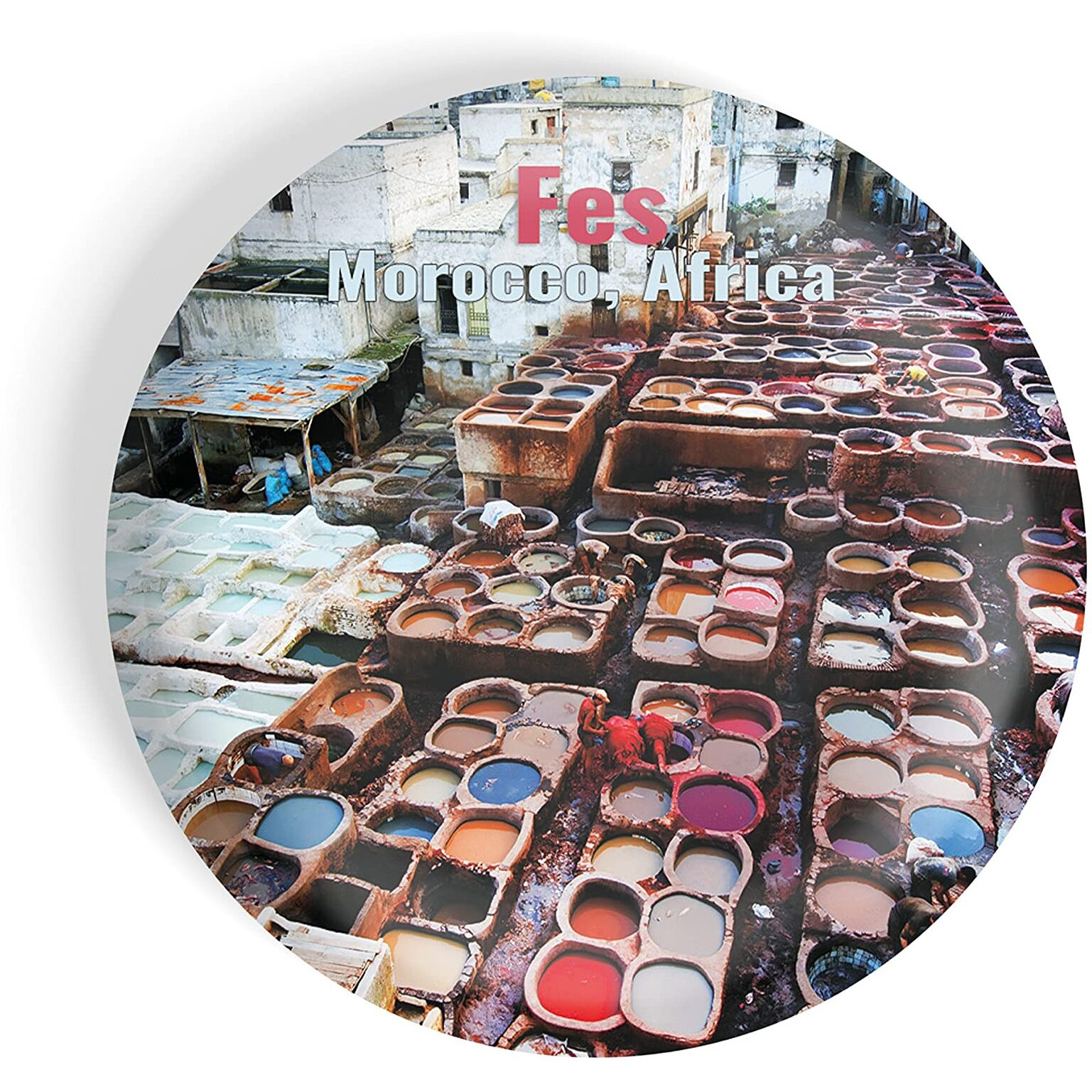 Dhcrafts Fridge Magnet Multicolor Famous Tourist Place Fes Morocco Africa Glossy Finish Design Pack Of 1